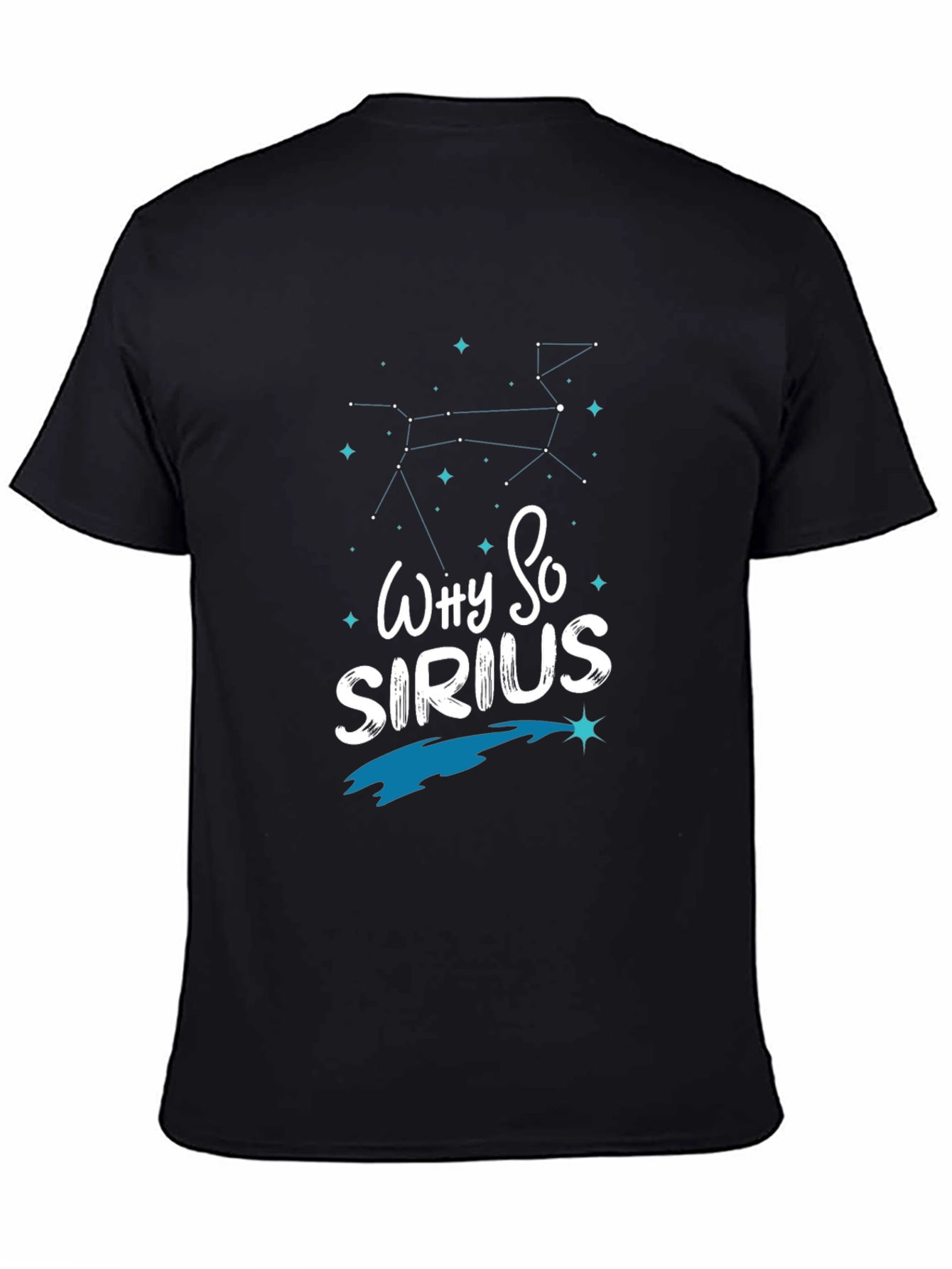Black Why So Sirius Men's Black Graphic Tee view 4