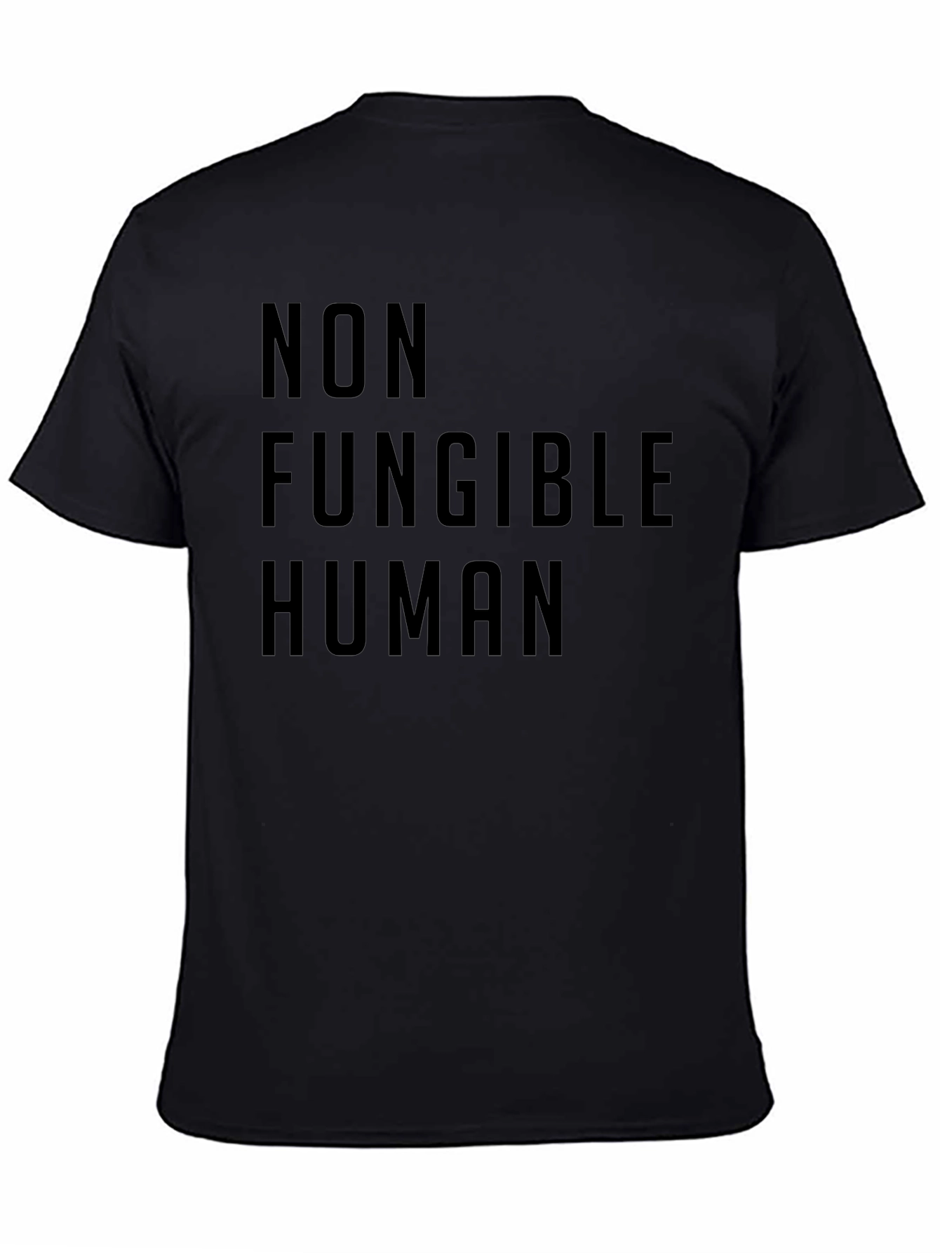 Black Non Fungible Human Black T-Shirt view 4