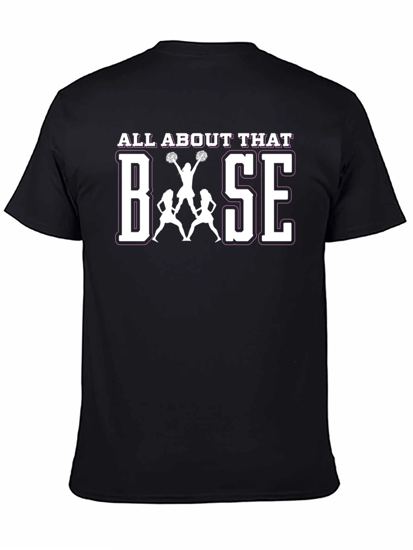 Black Cheerleading All About That Base Graphic Tee view 4