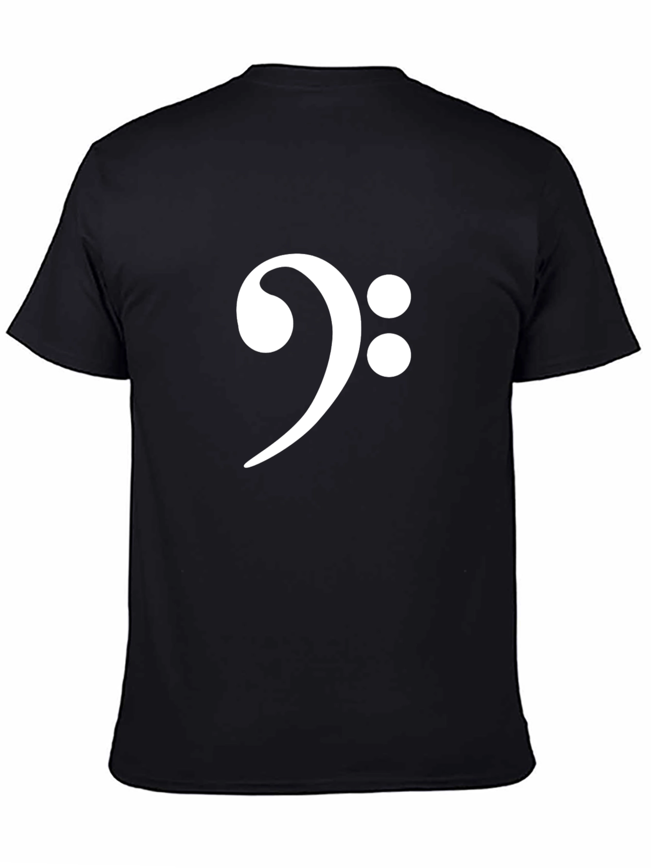 Black Bass Clef T-Shirt - Music Lover Tee view 4