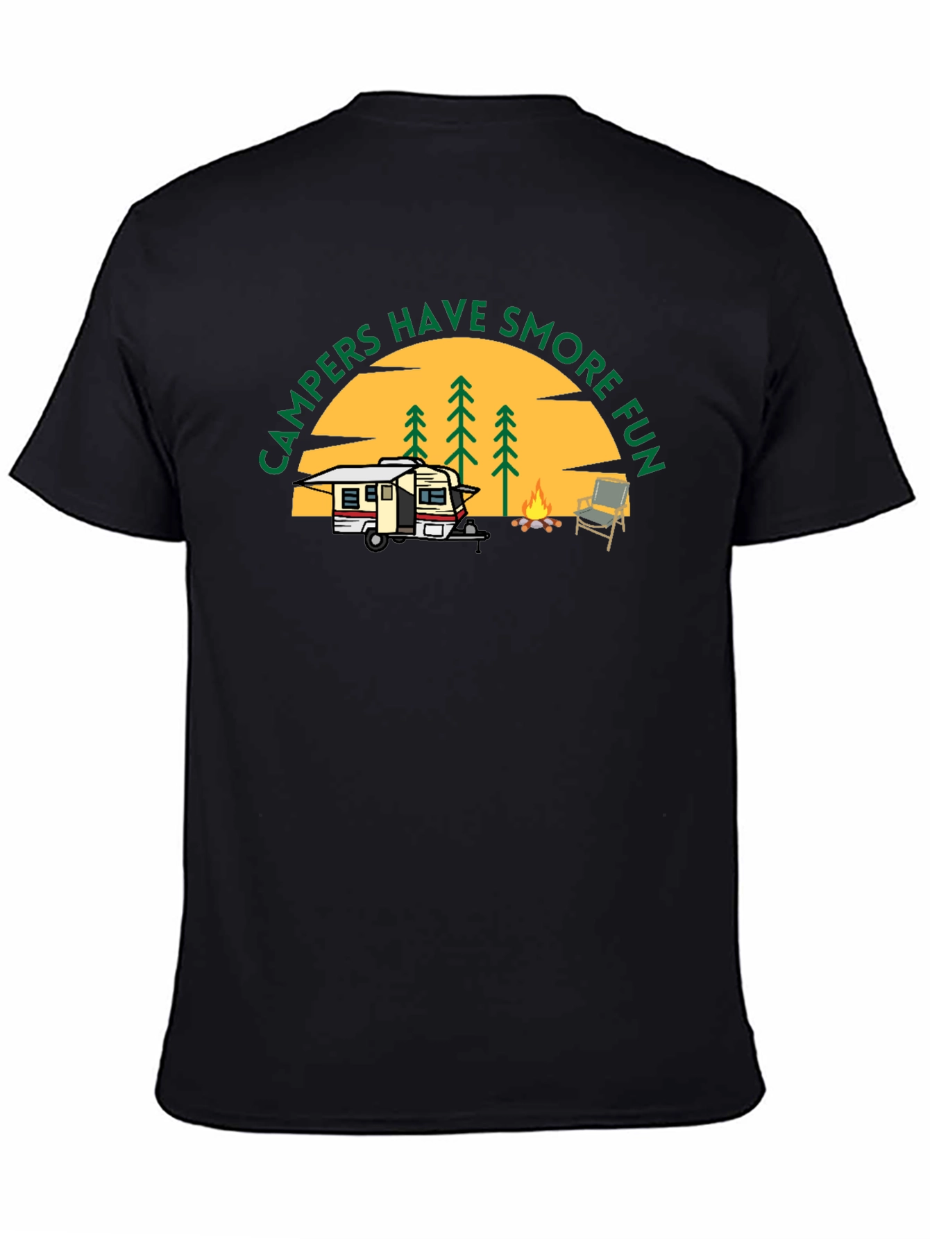 Black Campers Have S'more Fun Black Graphic Tee view 4