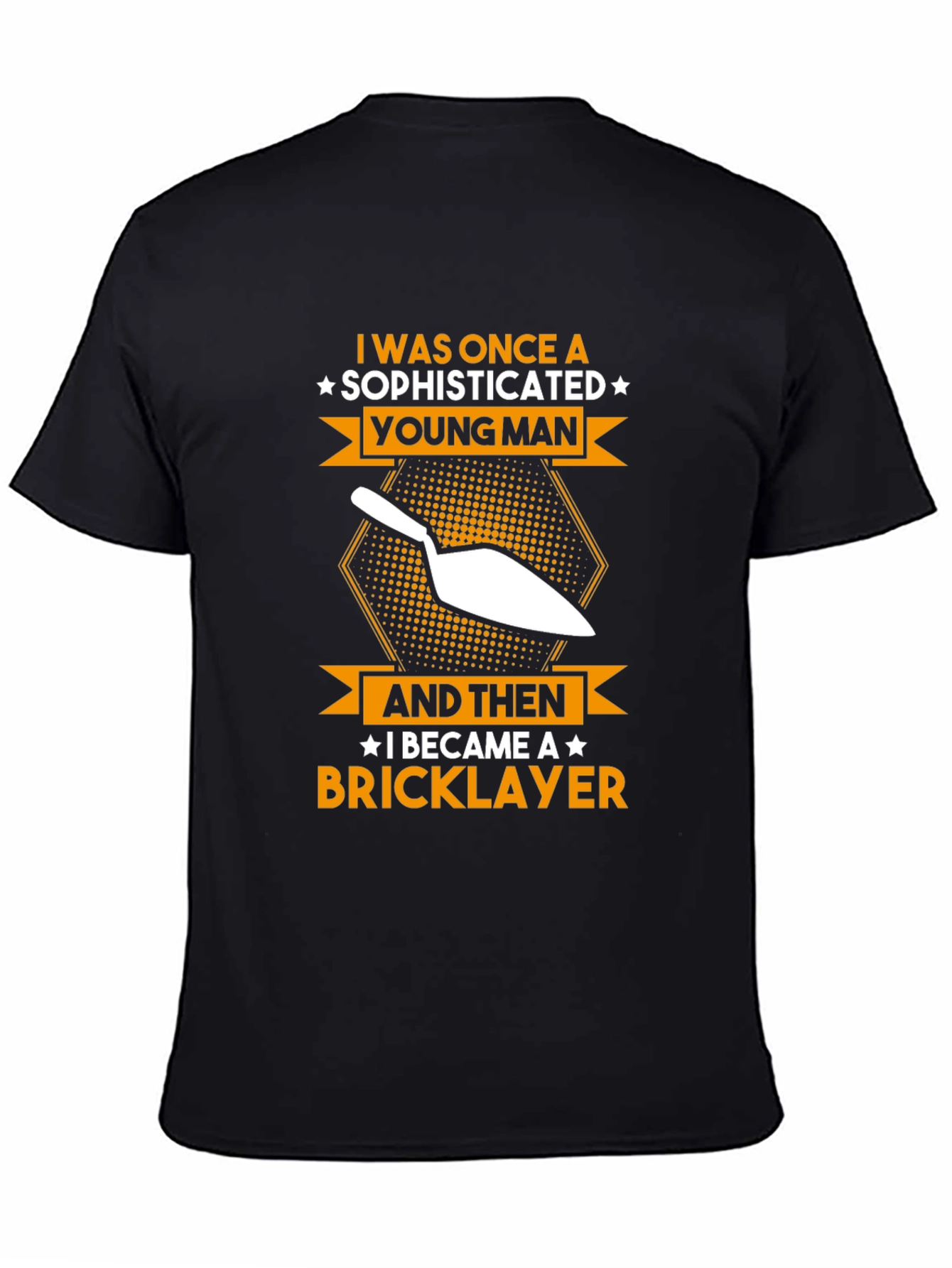 Black Bricklayer T-Shirt - Sophisticated Young Man view 4