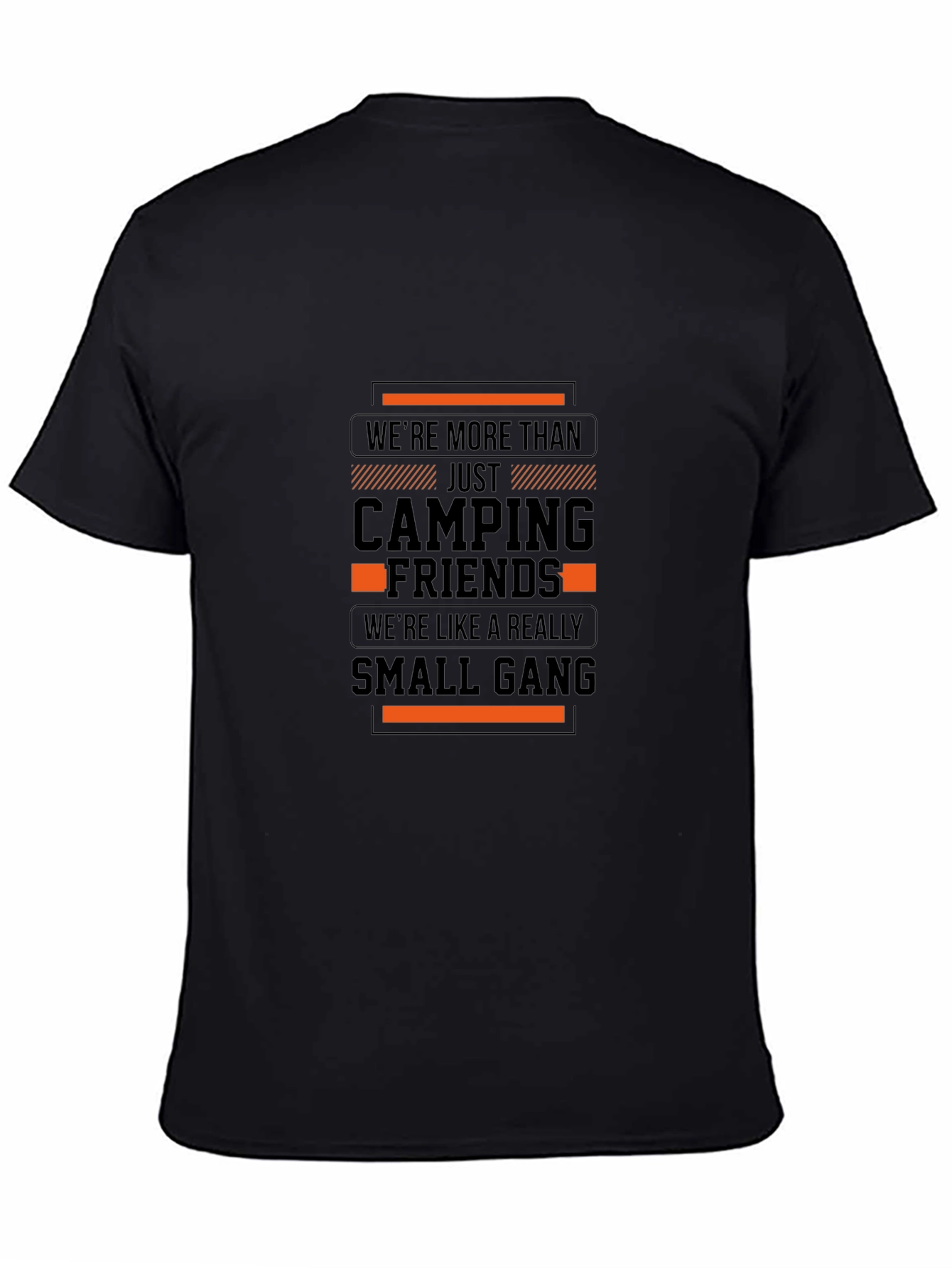 Black Camping Friends Small Gang Graphic T-Shirt view 4