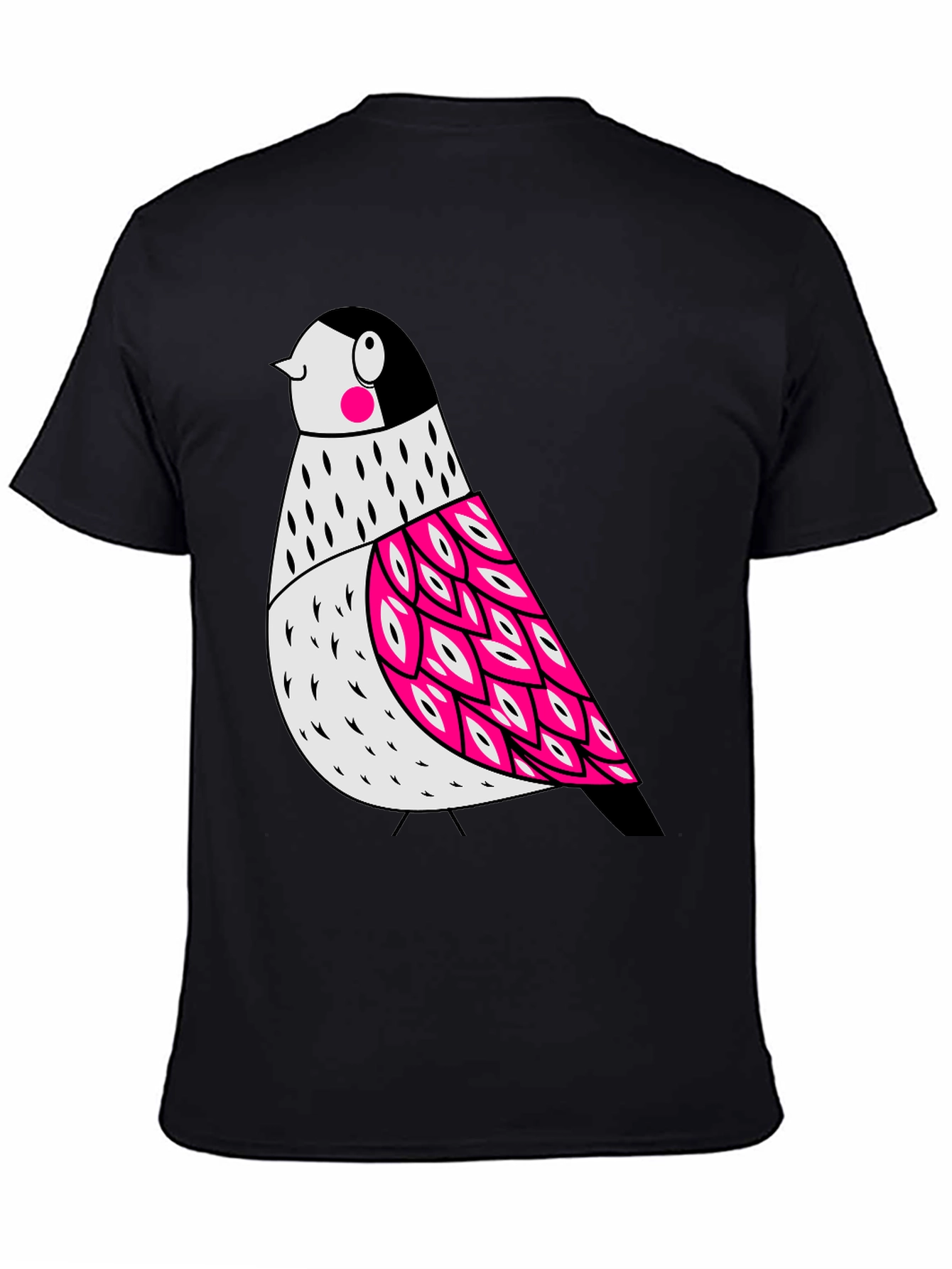 Black Bird Graphic Black T-Shirt view 4
