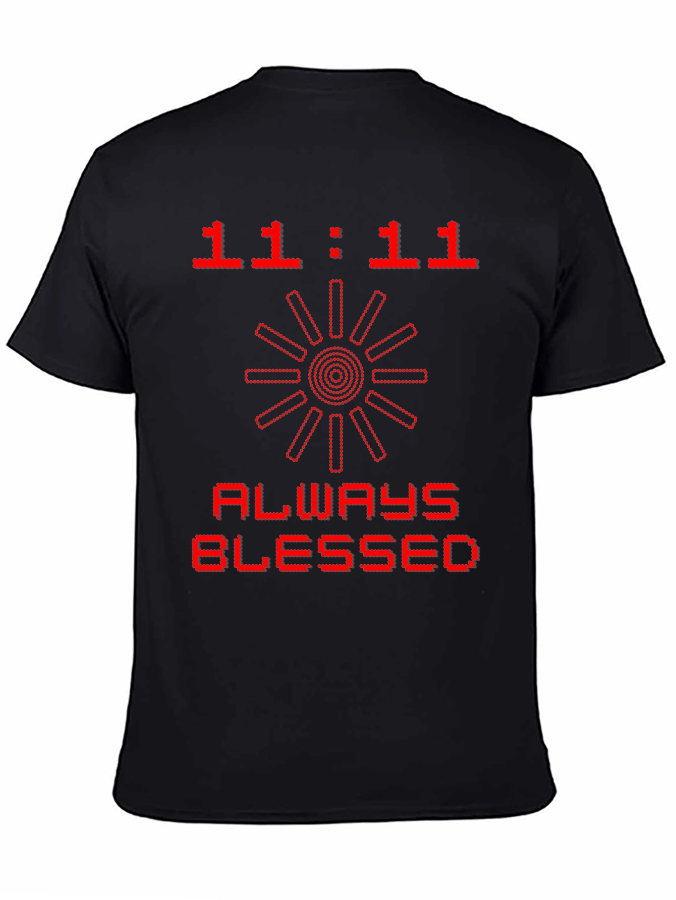 Black 11:11 Always Blessed Graphic Tee - Black view 4