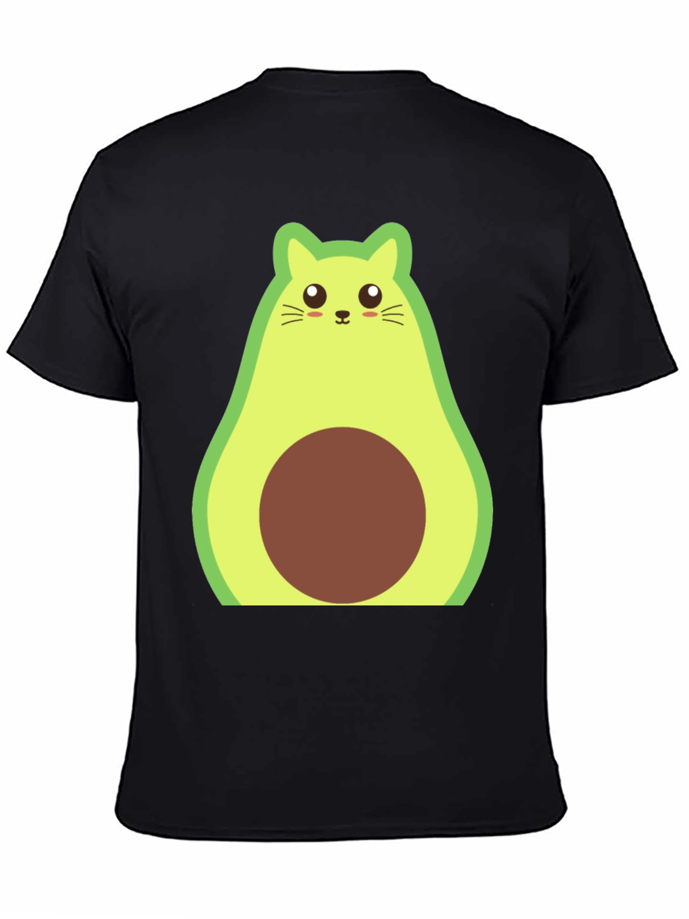 Black Avocado Cat Graphic Tee - Men's Black T-Shirt view 4