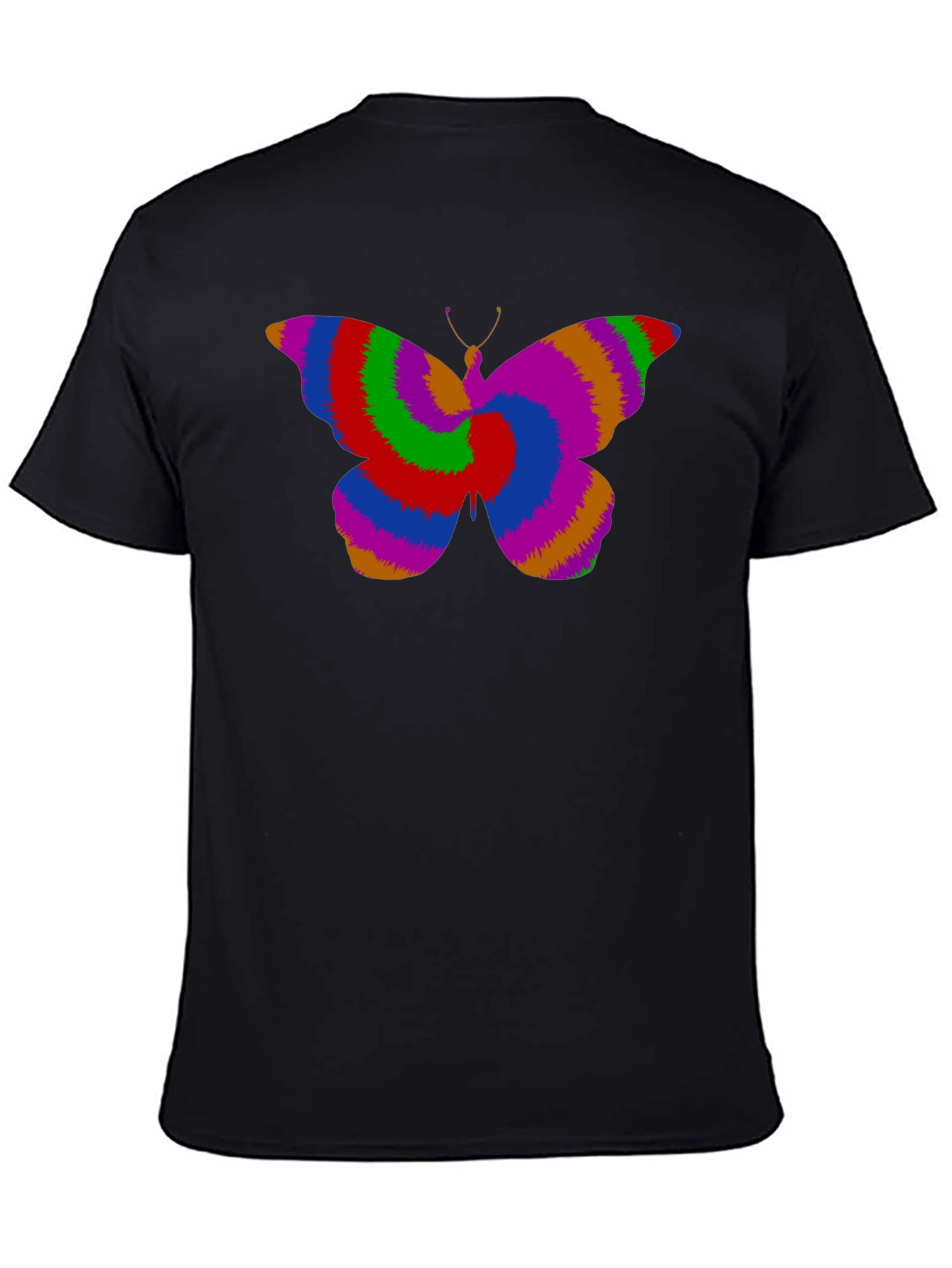 Black Psychedelic Butterfly Graphic Tee view 4