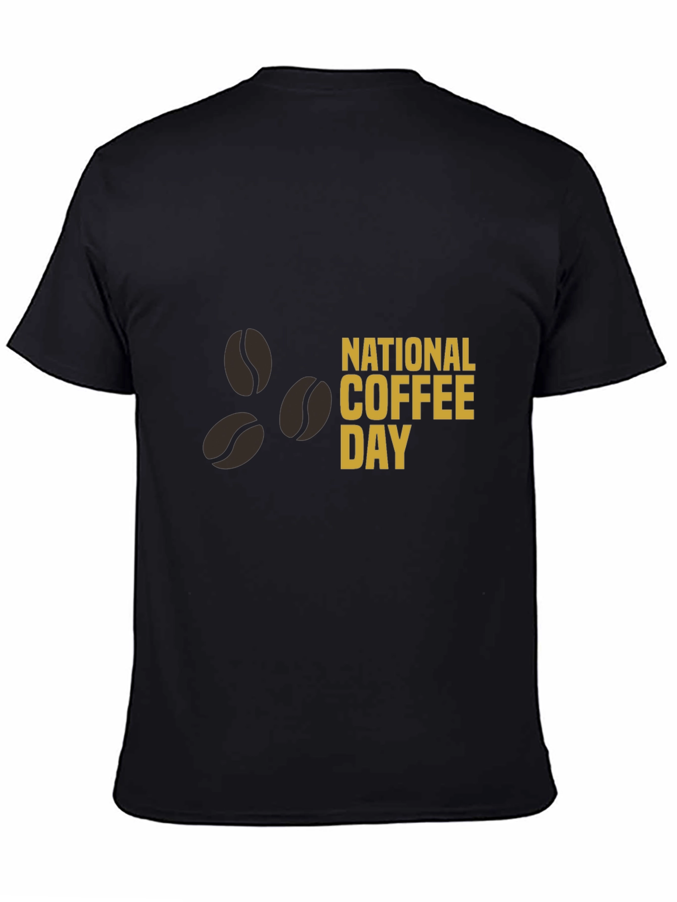Black National Coffee Day T-Shirt - Stylish & Comfortable view 4