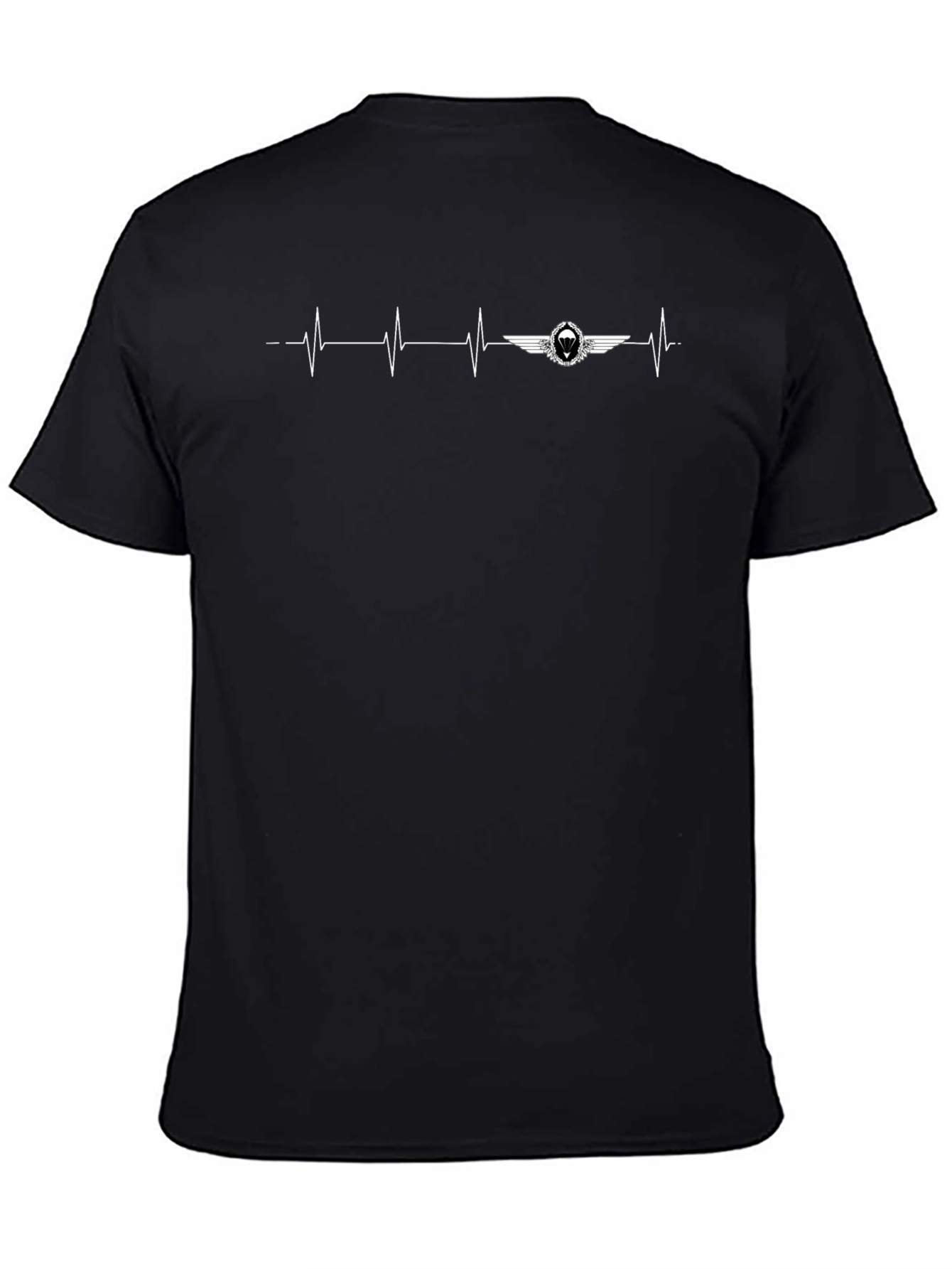 Black Pilot Heartbeat T-Shirt - Aviation Enthusiast Tee view 4