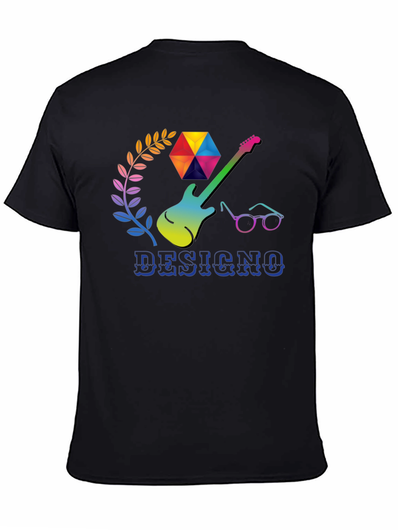 Black Designo Graphic Tee - Stylish & Unique Design view 4