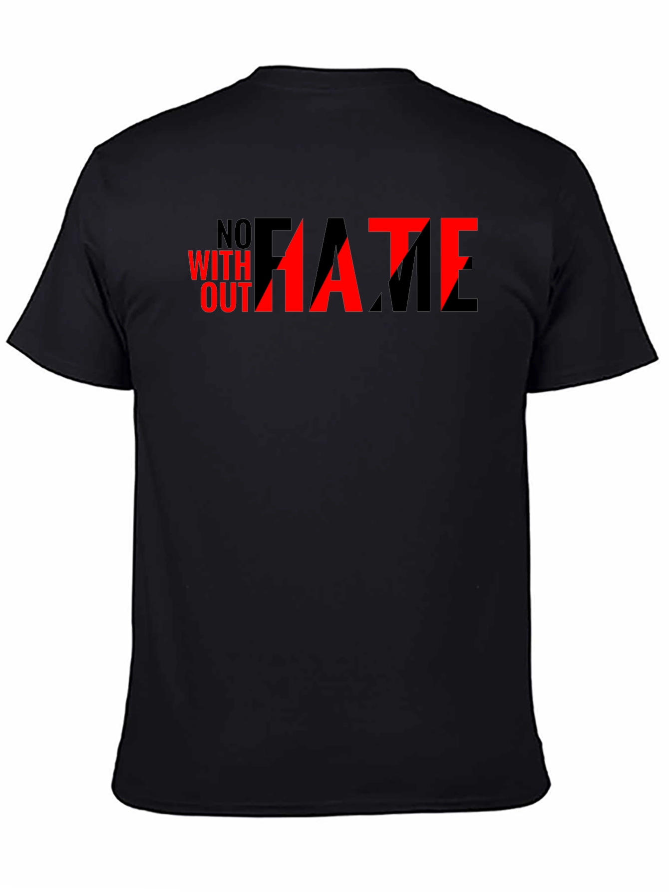 Black No Hate Without Fame Graphic Tee view 4
