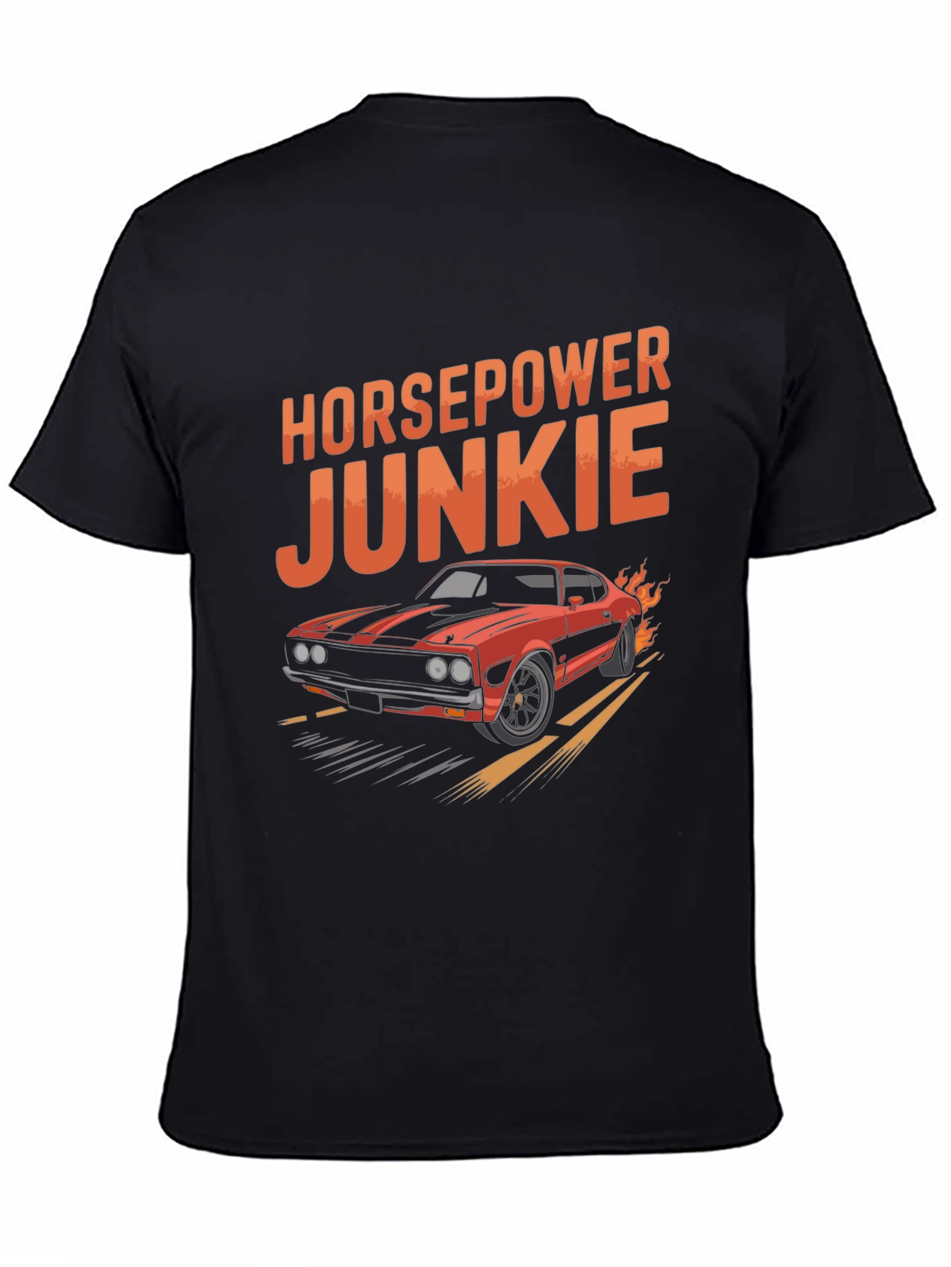 Black Horsepower Junkie Graphic T-Shirt view 4