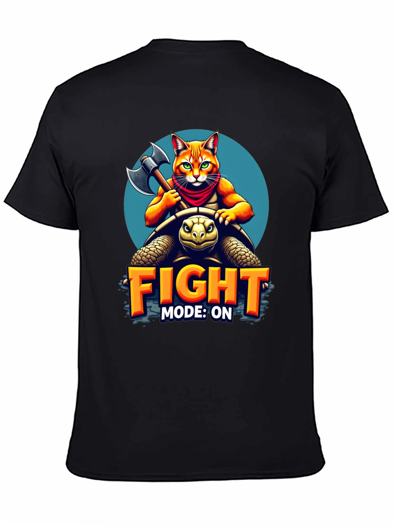 Black Fight Mode On T-Shirt view 4