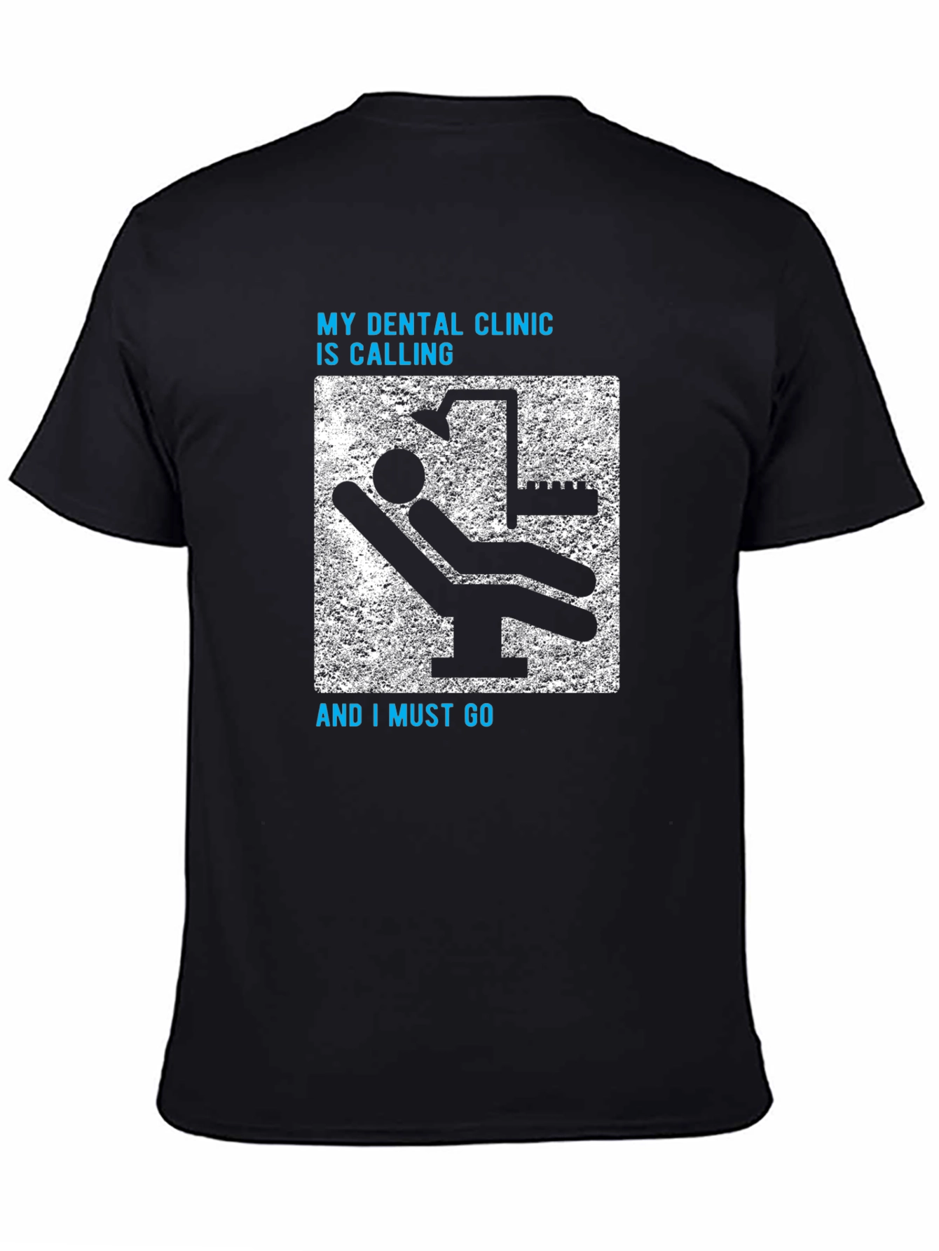 Black Dental Clinic Calling Graphic T-Shirt view 4