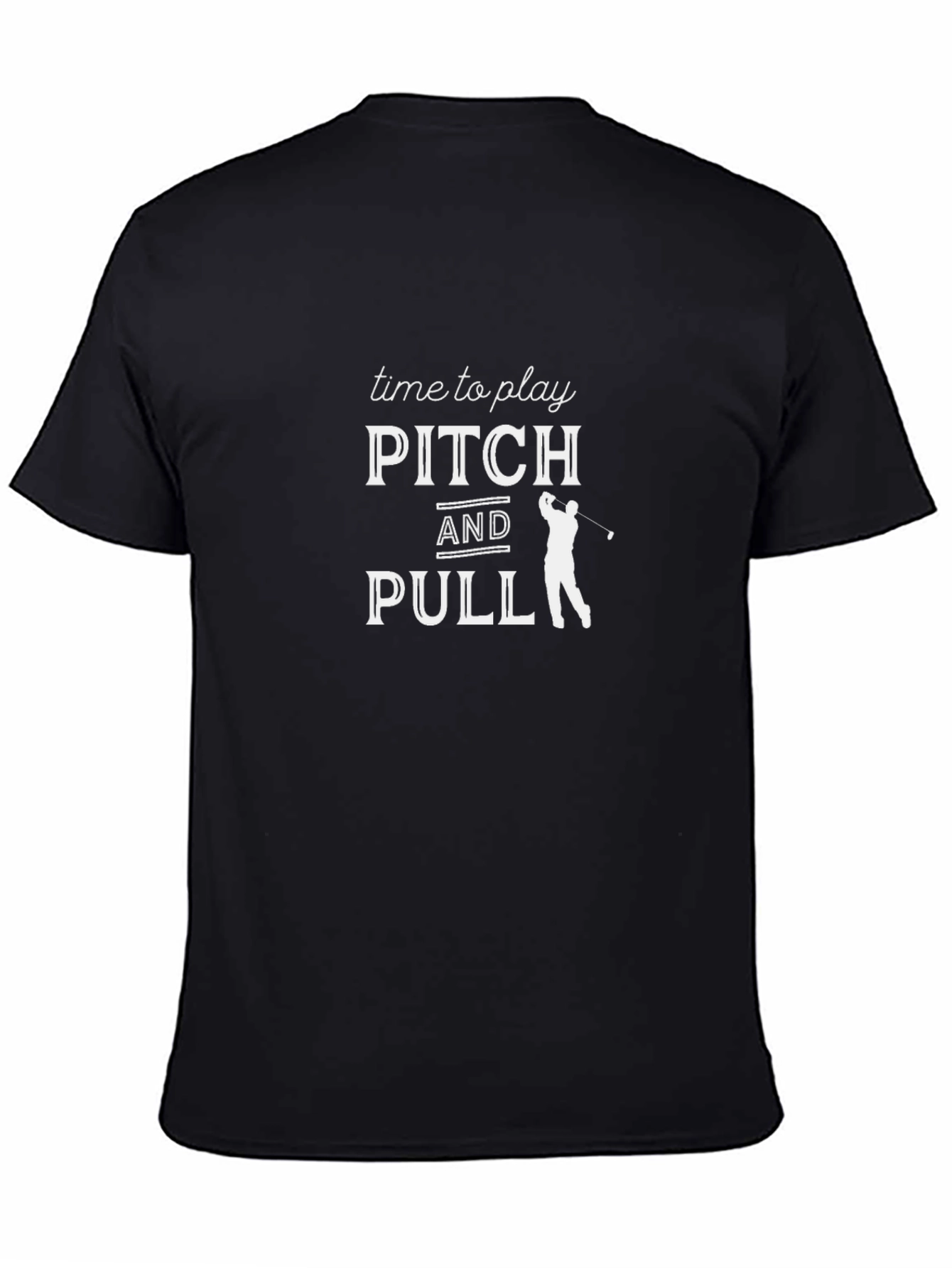 Black Pitch & Pull Golf T-Shirt - Golfer Gift Tee view 4