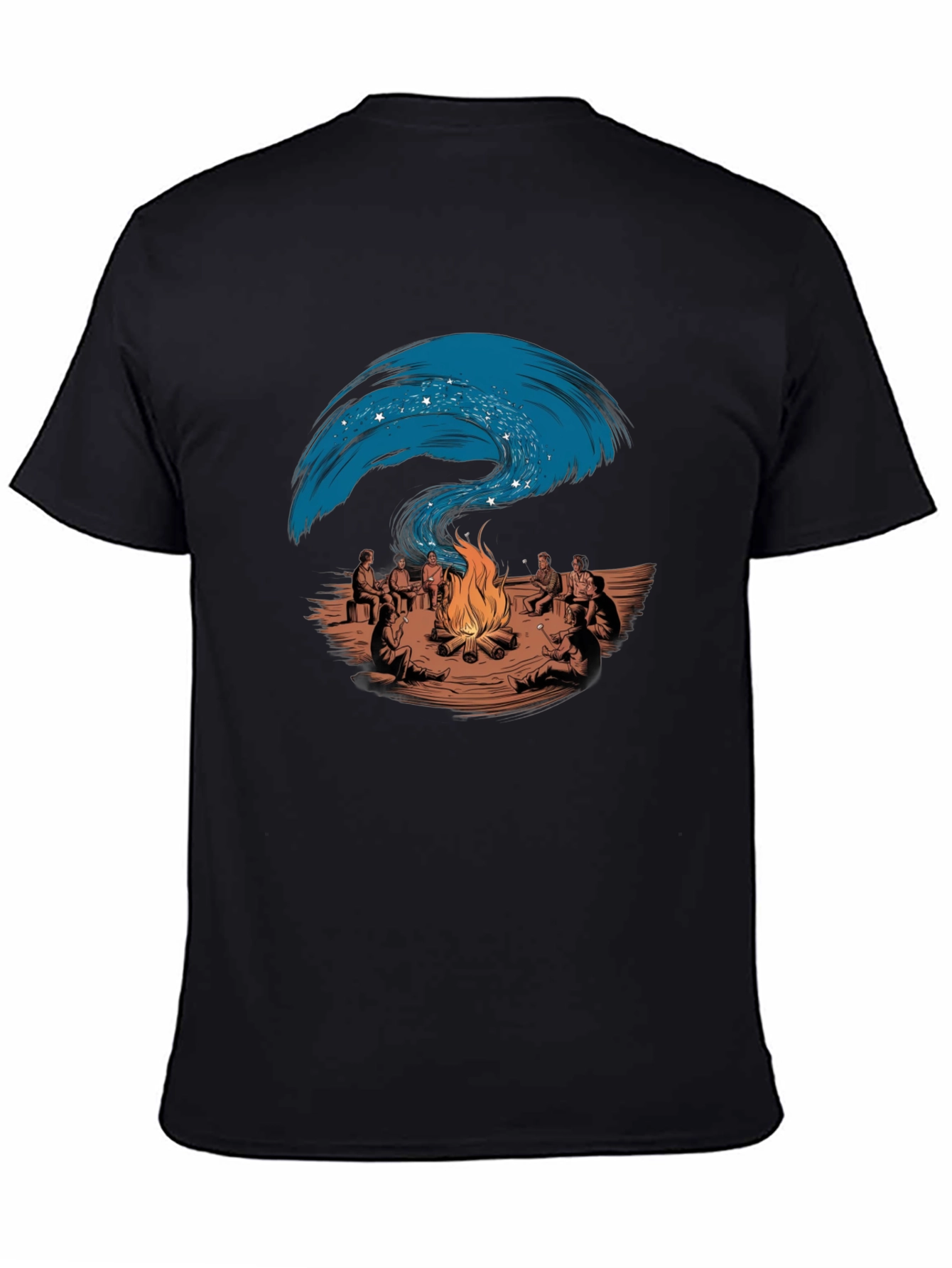 Black Campfire Story T-Shirt view 4