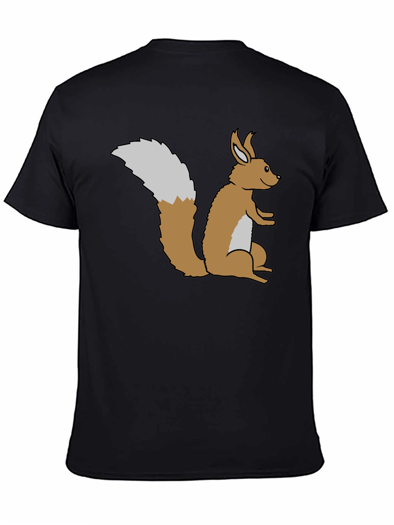 Black Squirrel Graphic Tee - Soft Black Cotton view 4