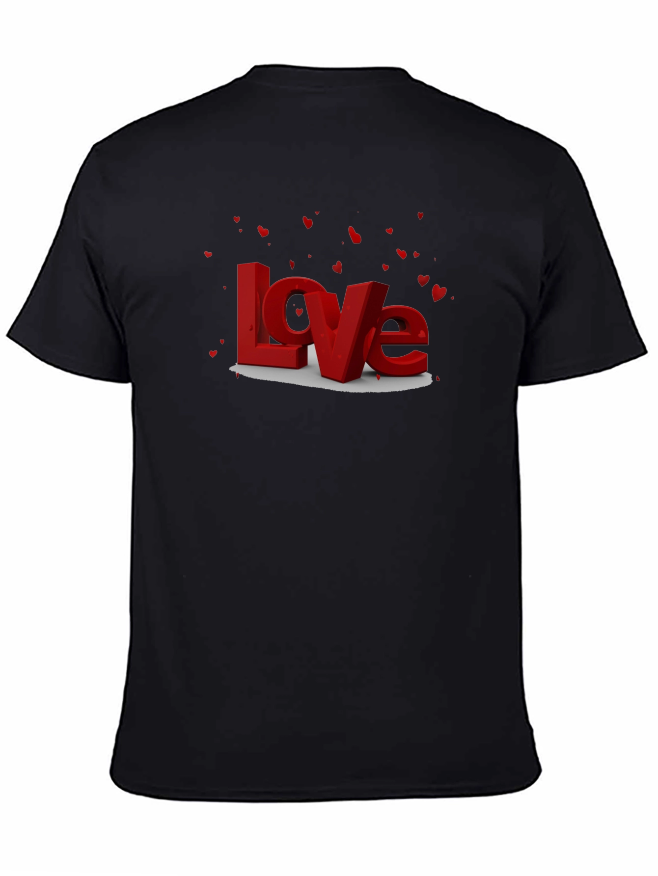 Black Love Graphic Tee - Men's Valentine's Day Shirt view 4