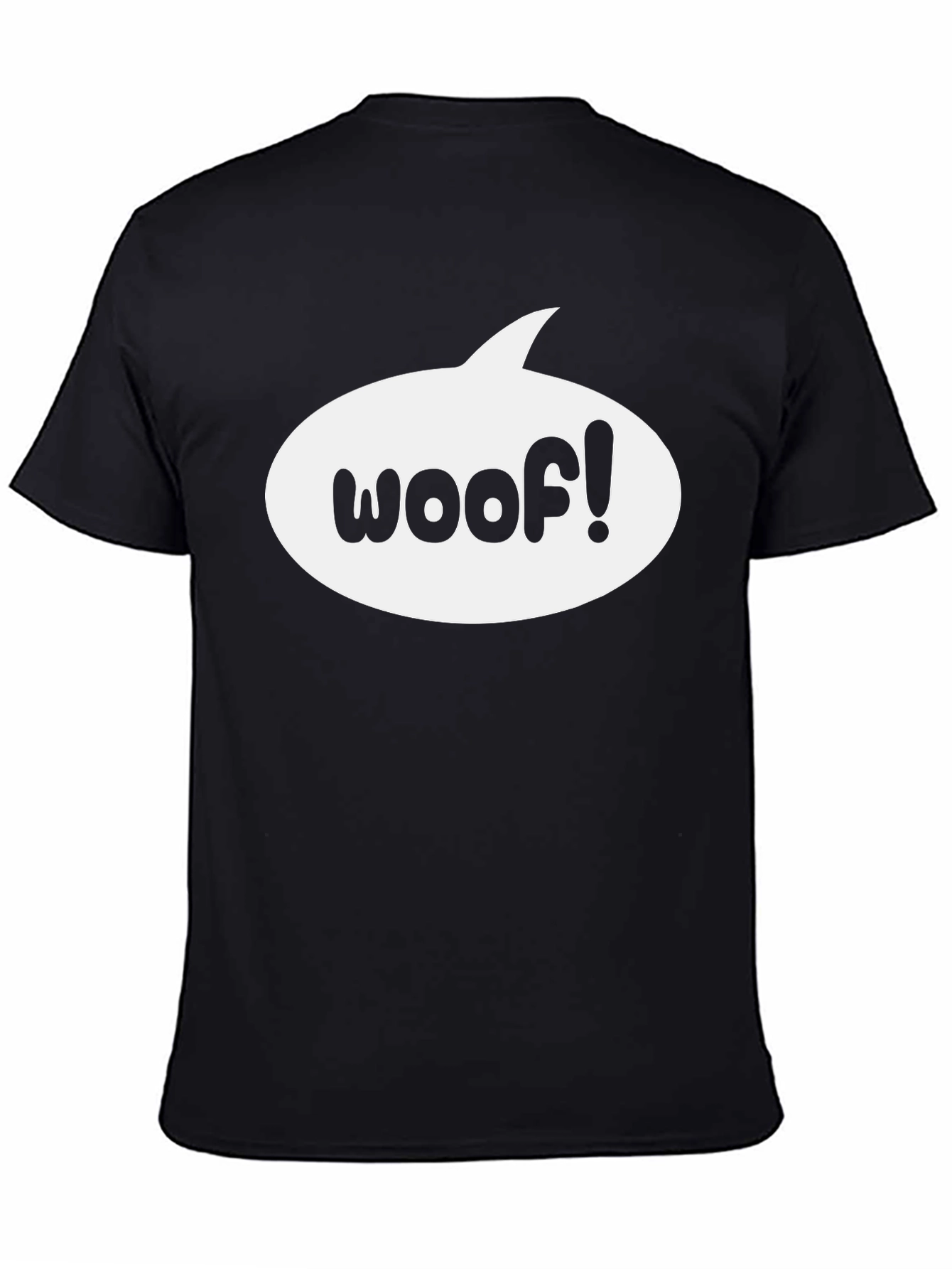 Black Woof! Speech Bubble Graphic Tee - Casual Comfort view 4