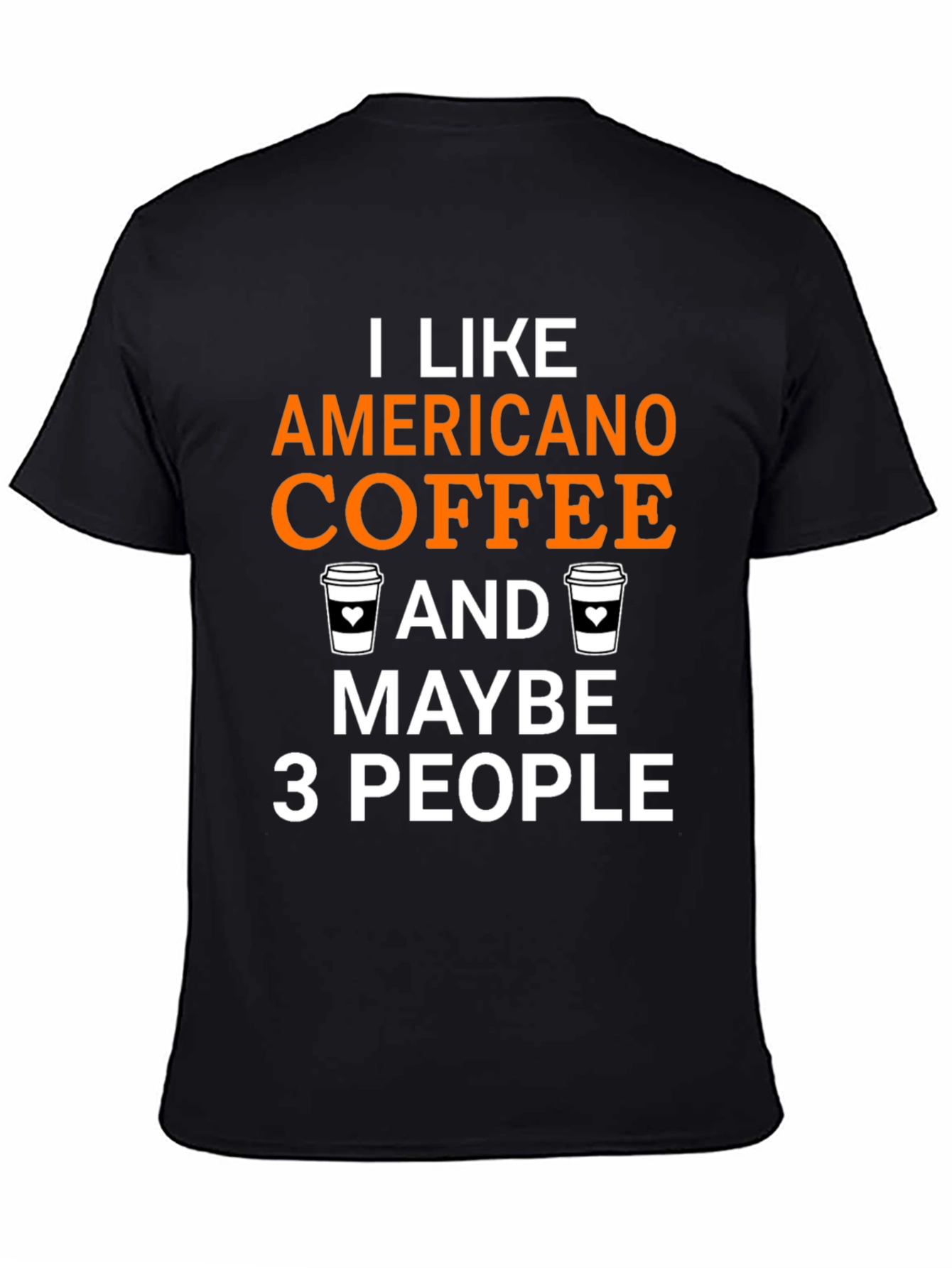 Black Americano Coffee Lover T-Shirt - Funny Graphic Tee view 4