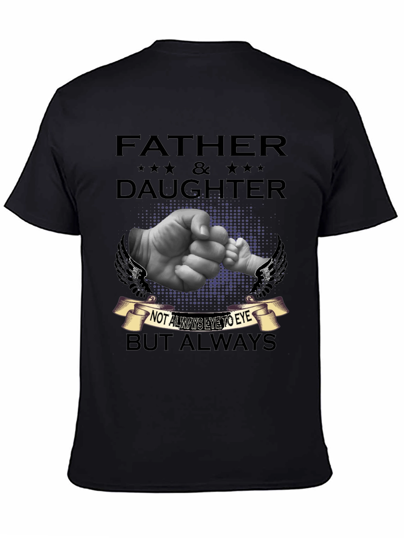 Black Father & Daughter T-Shirt - Always Connected view 4