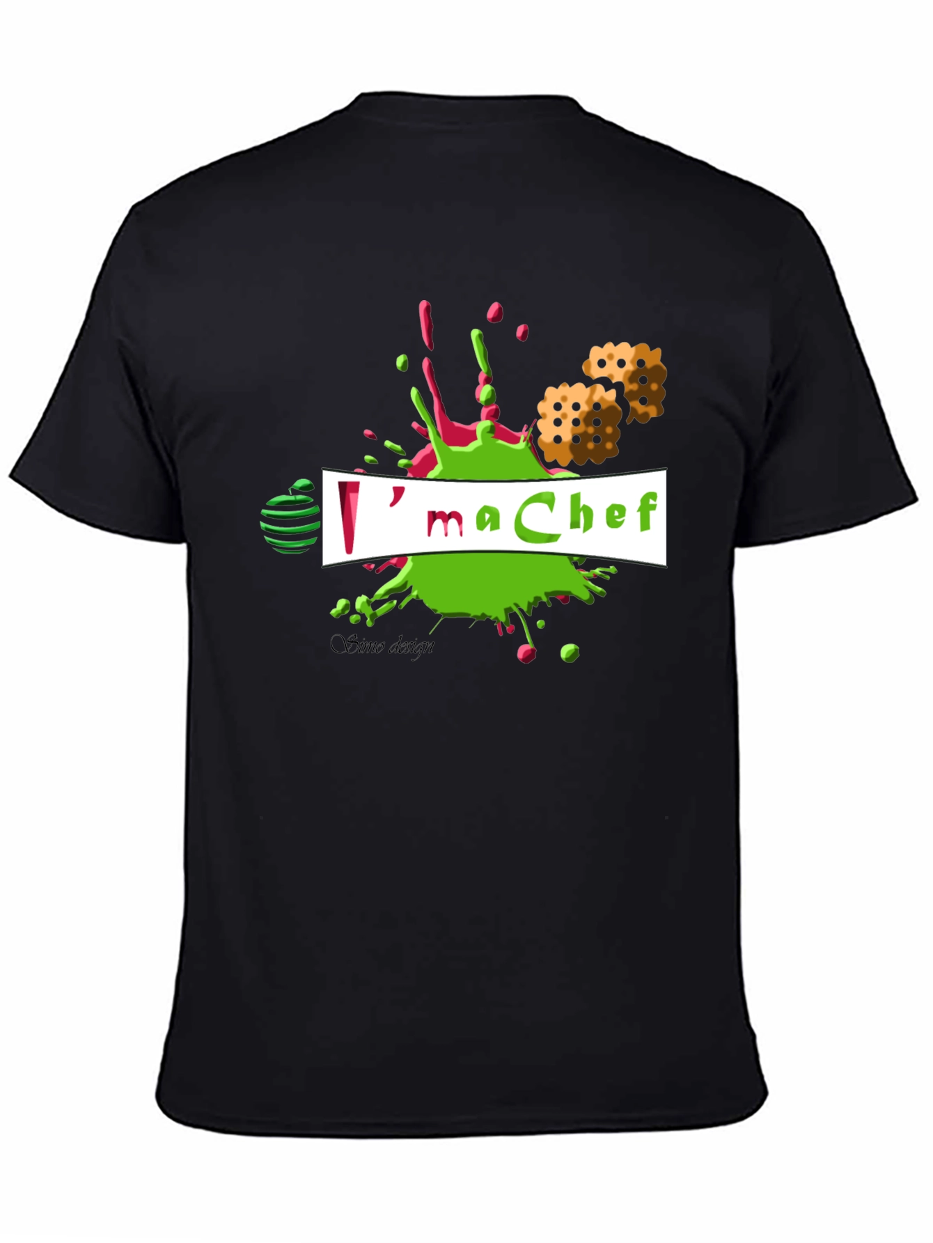Black I'm a Chef T-Shirt, Unique Design view 4