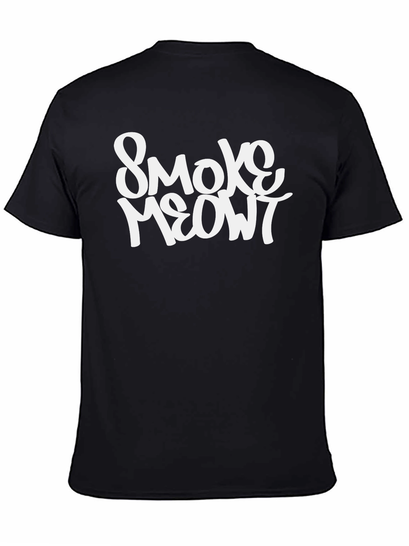 Black Smoke Meowt Black Graphic T-Shirt view 4