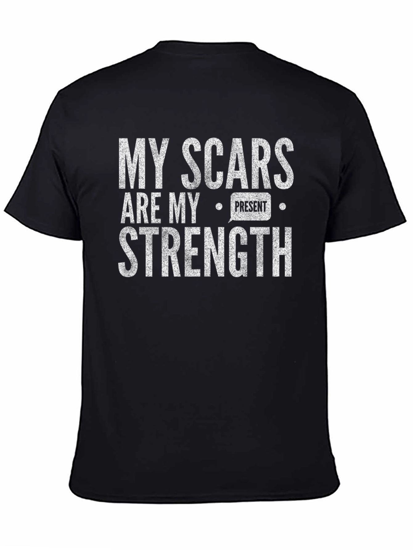 Black My Scars Are My Strength Graphic Tee view 4