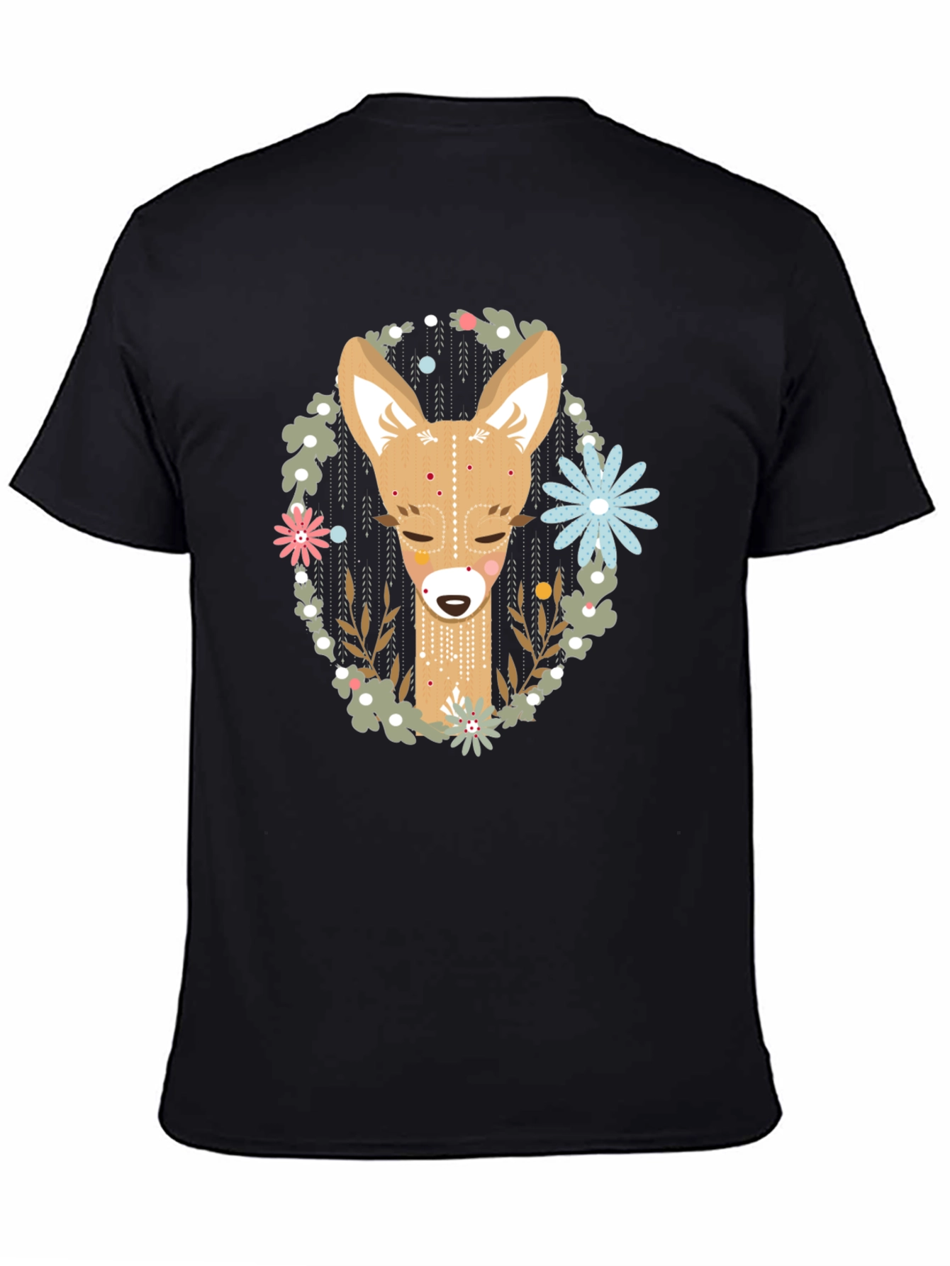 Black Deer Graphic Tee - Black Cotton Blend view 4