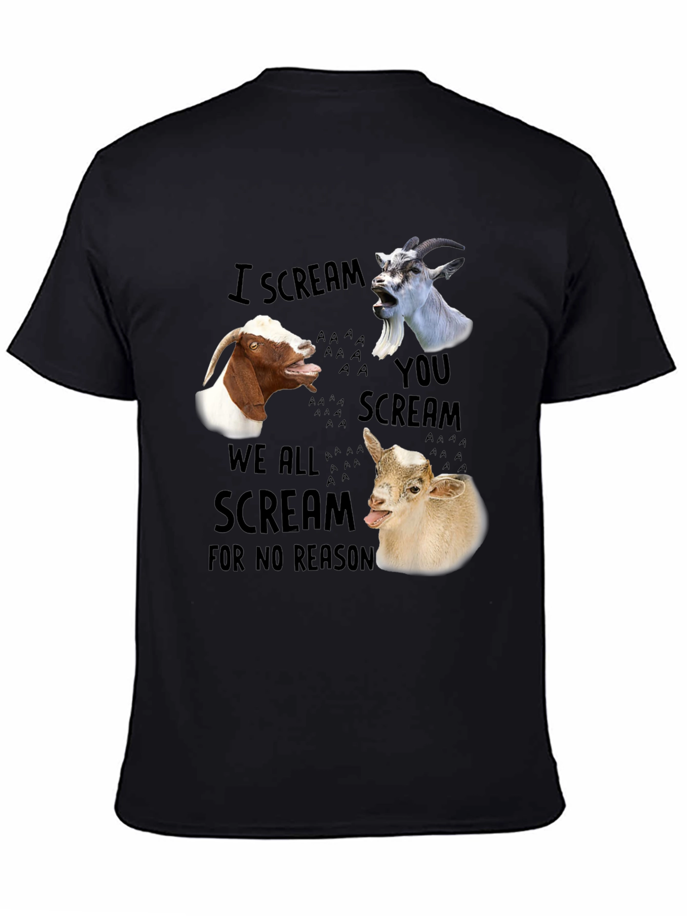 Black Goat Scream T-Shirt view 4