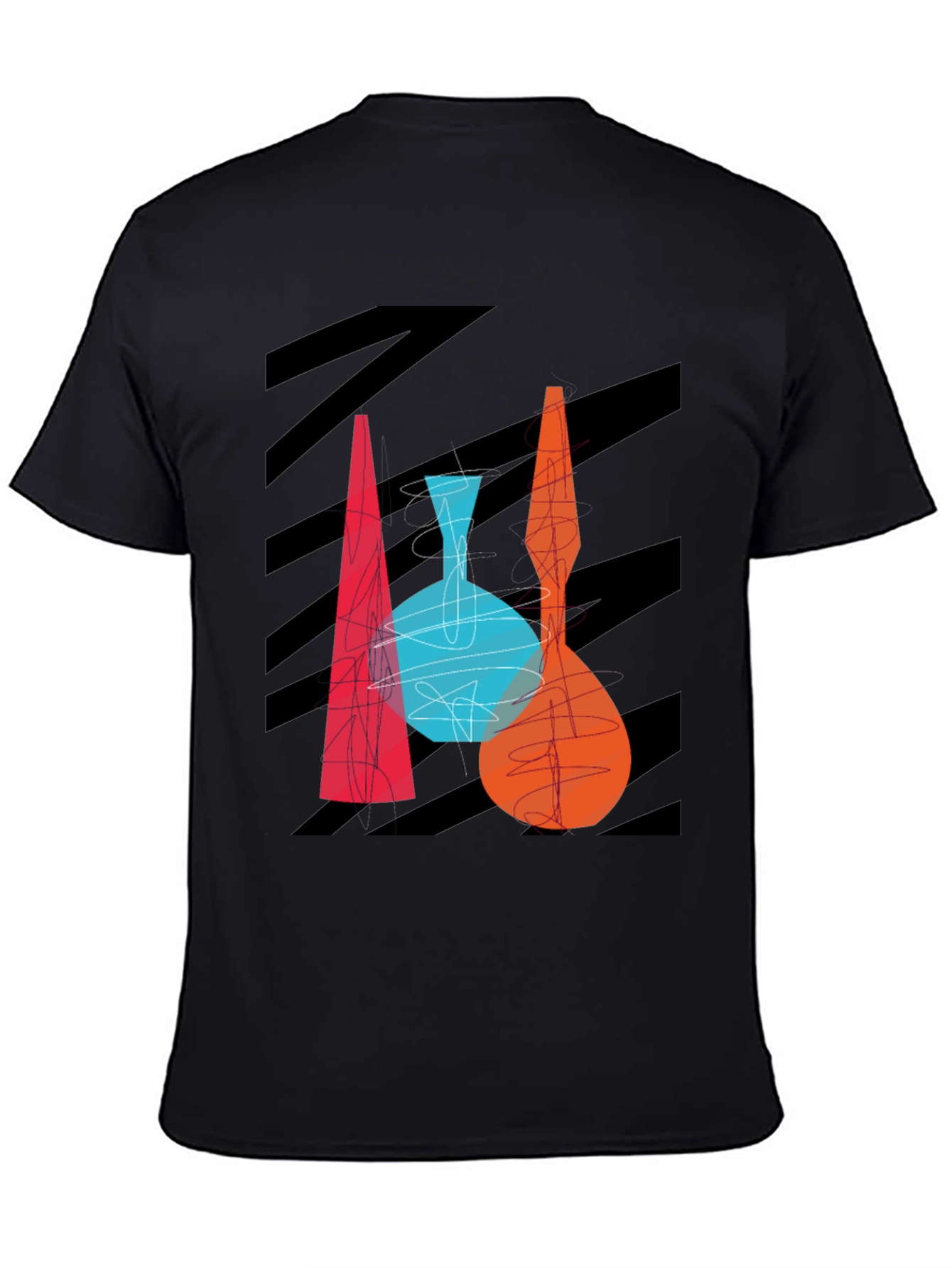 Abstract Vase Graphic Tee - Modern Art T-Shirt - 4
