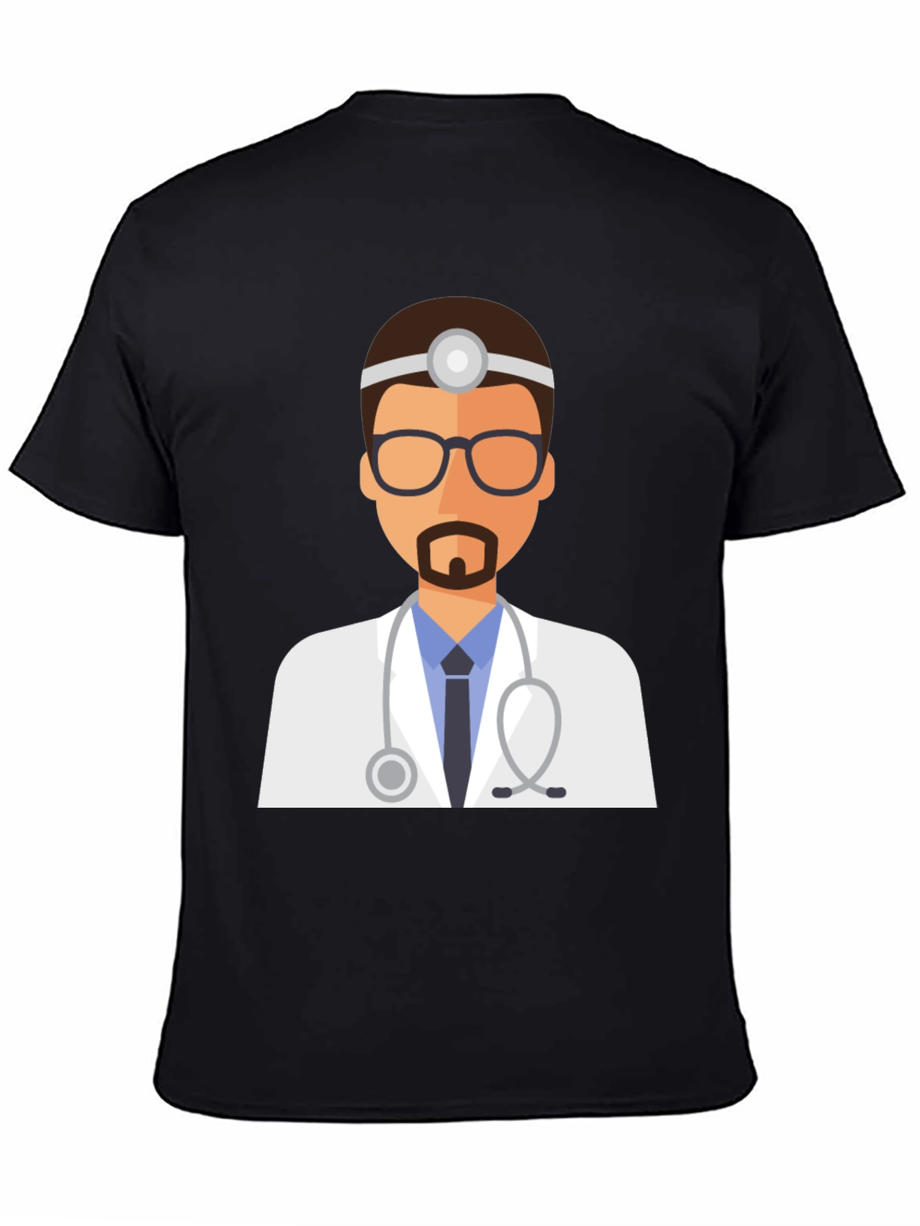 Black Doctor Graphic Tee - Black Unisex T-Shirt view 4