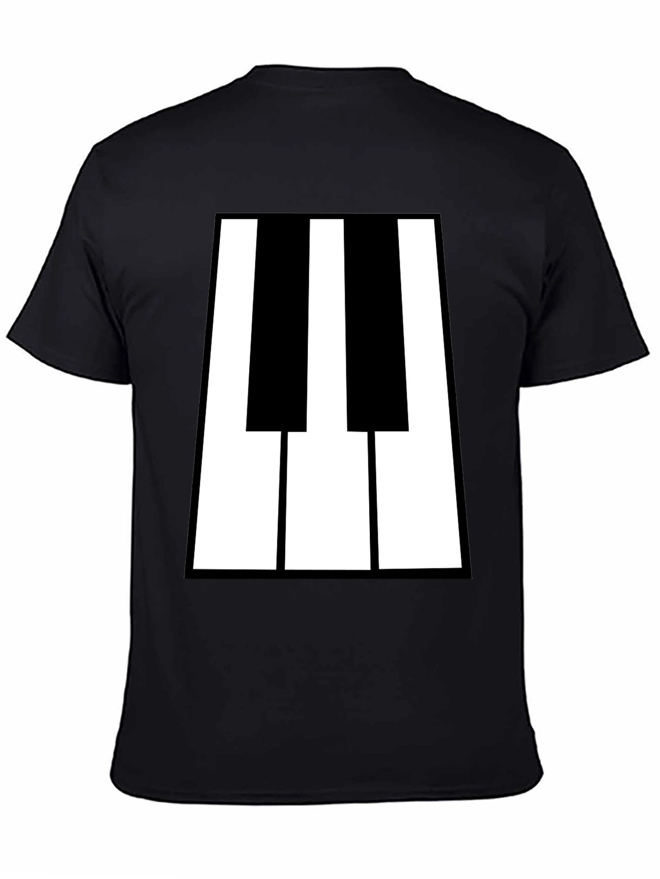 Black Piano Keys Graphic Tee - Black T-Shirt view 4