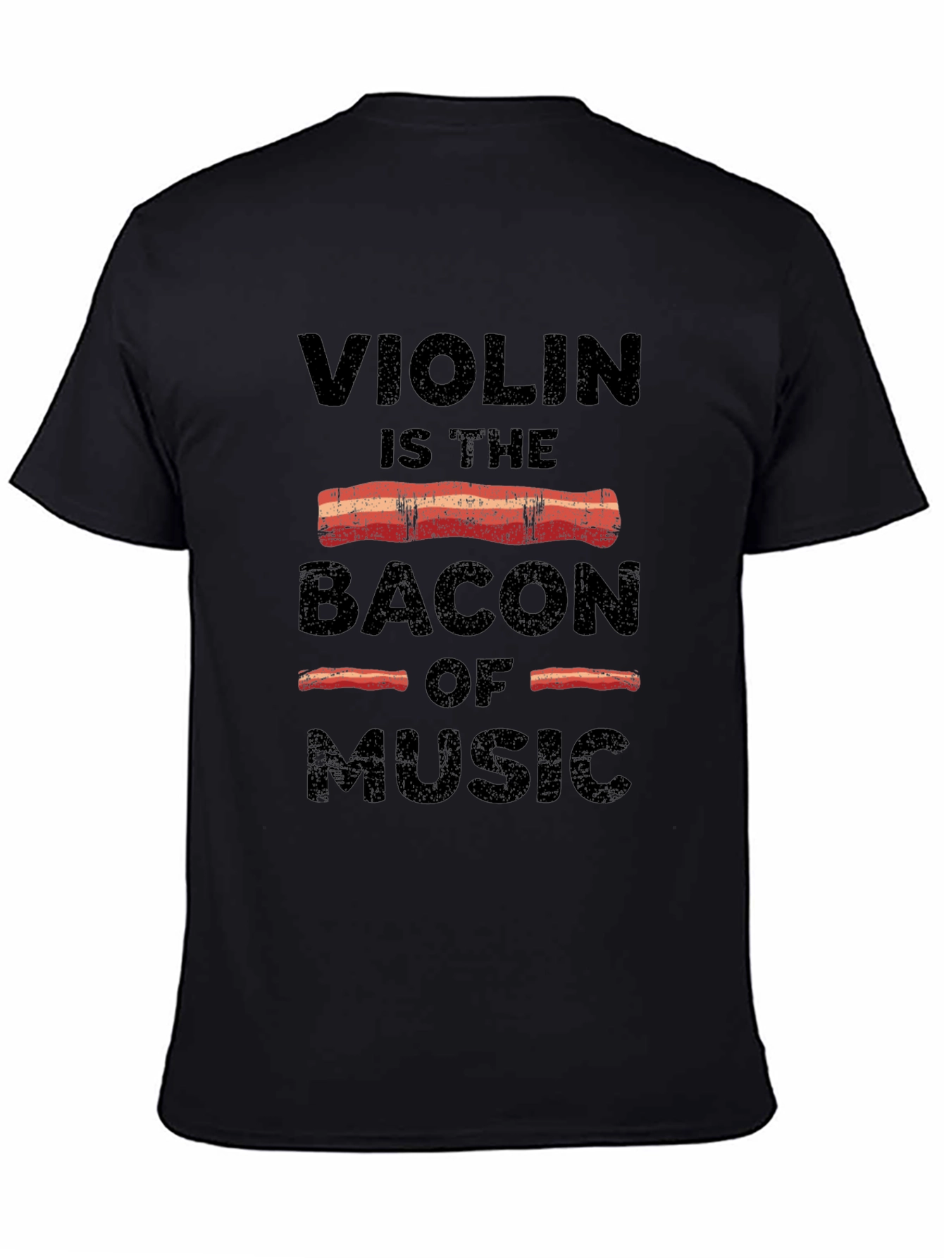 Black Violin is the Bacon of Music Black T-Shirt view 4