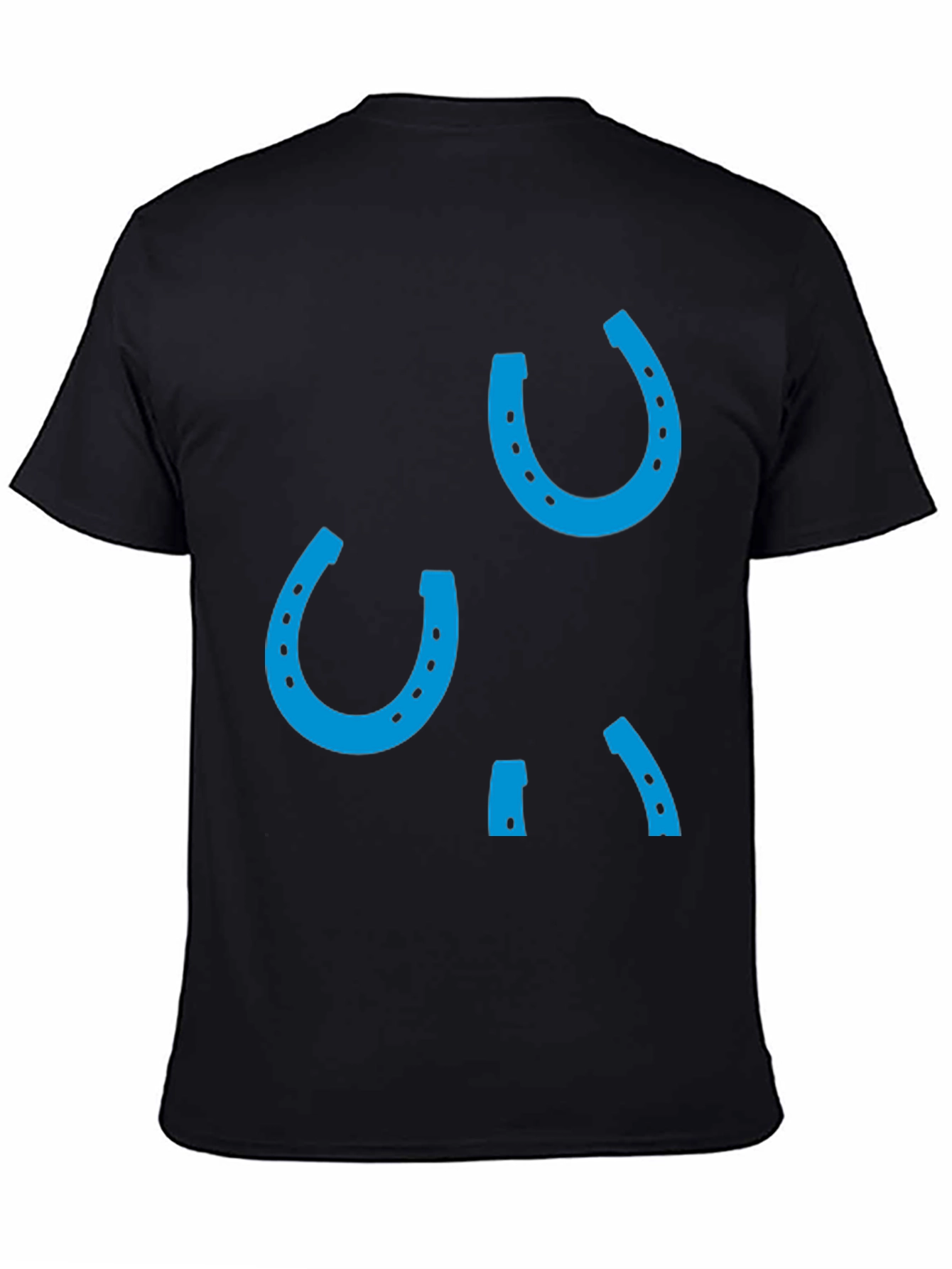 Black Lucky Horseshoe Graphic Tee - Black view 4