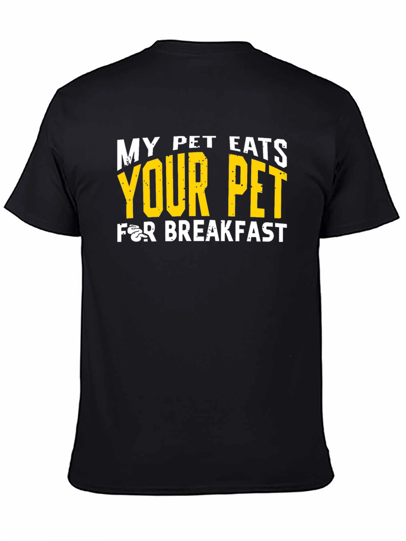 Black My Pet Eats Your Pet Graphic Tee view 4