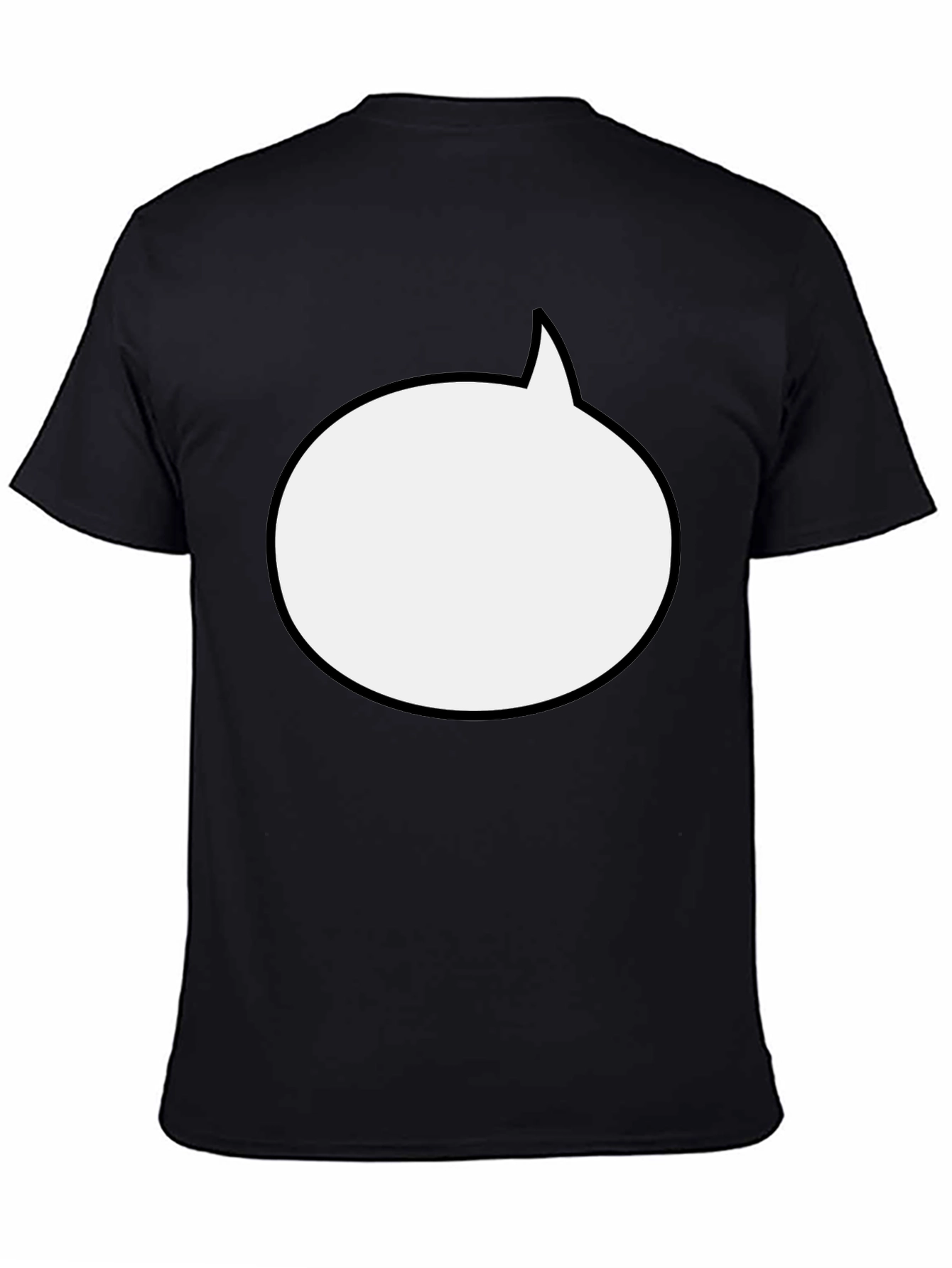Black Comic Bubble Black T-Shirt view 4