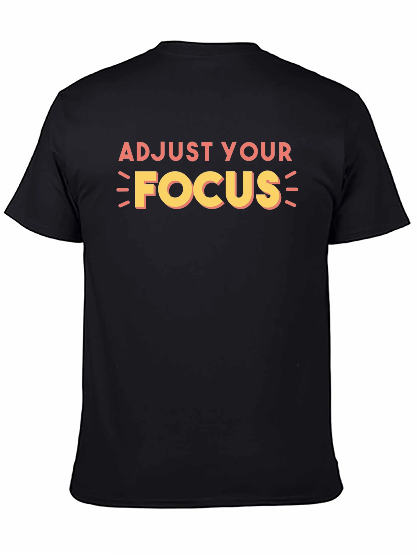Black Adjust Your Focus Graphic T-Shirt - Black view 4