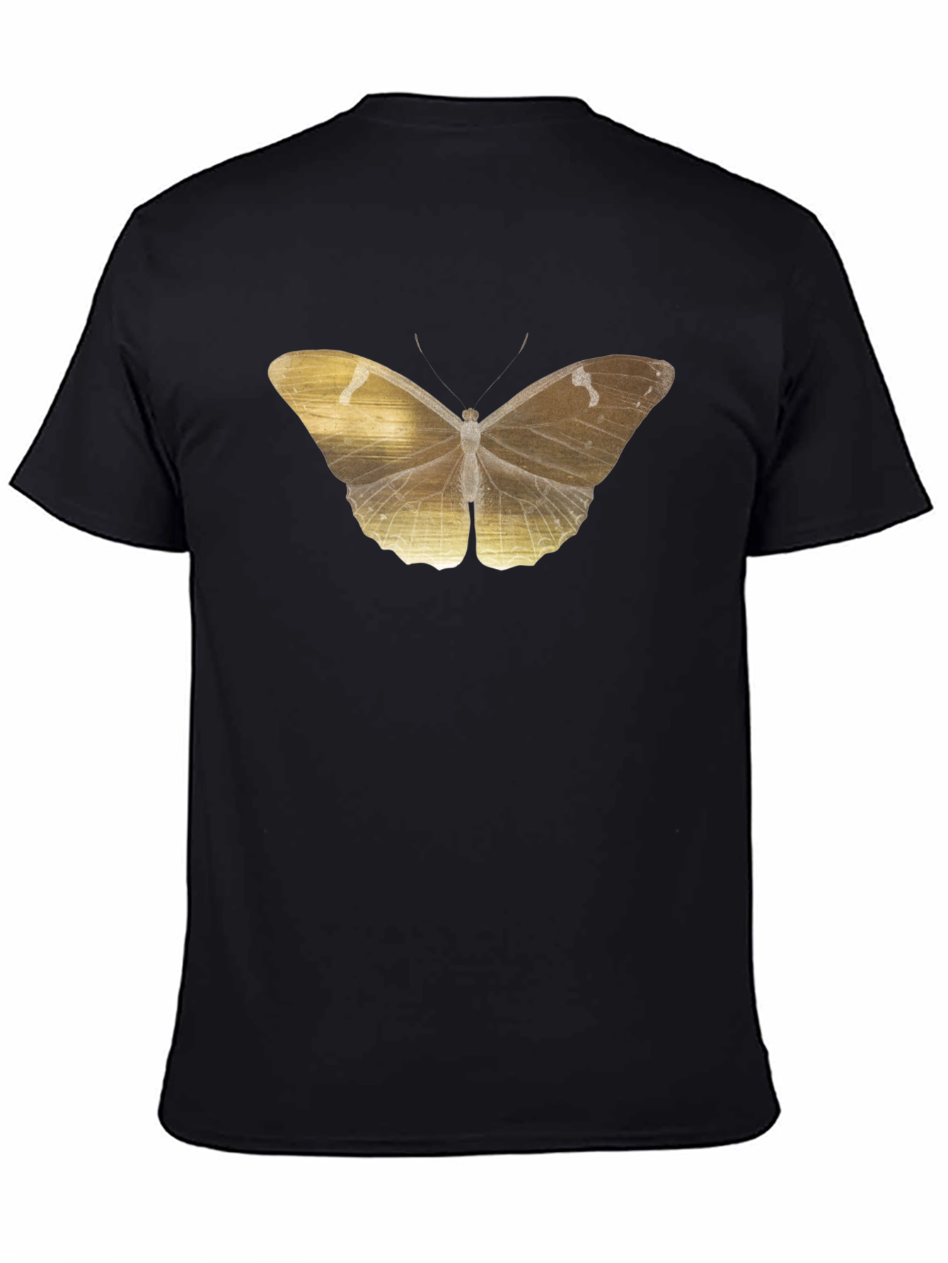 Black Butterfly Graphic Tee - Black Cotton Blend view 4