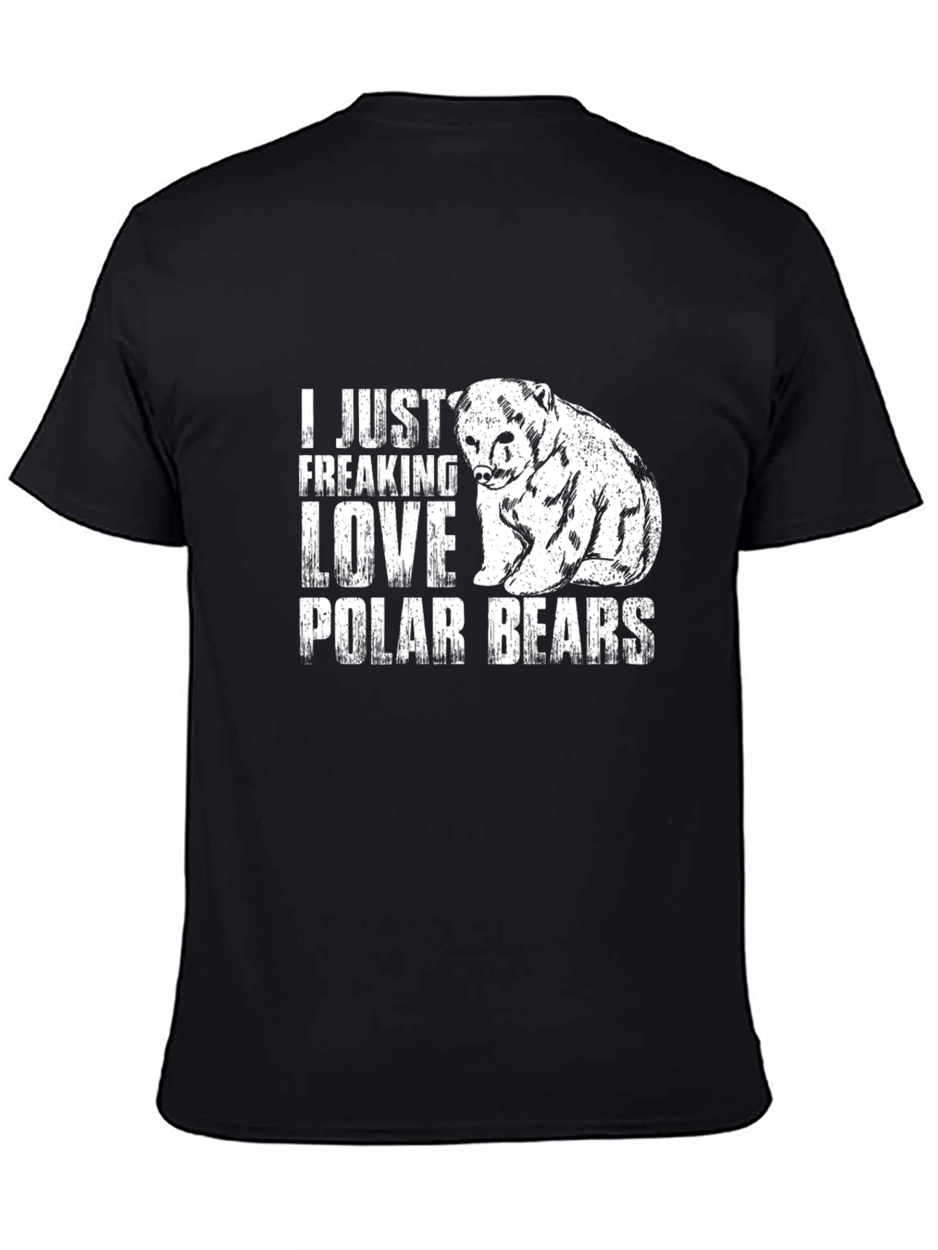 Black I Love Polar Bears Graphic Tee view 4