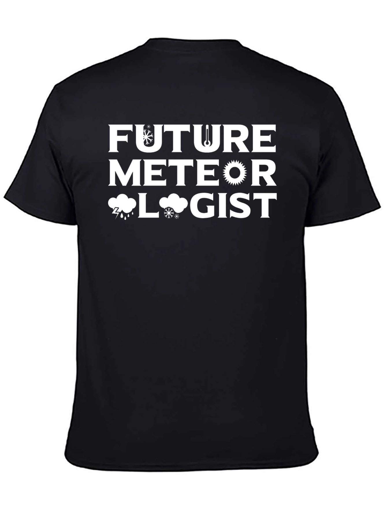 Black Future Meteorologist T-Shirt view 4