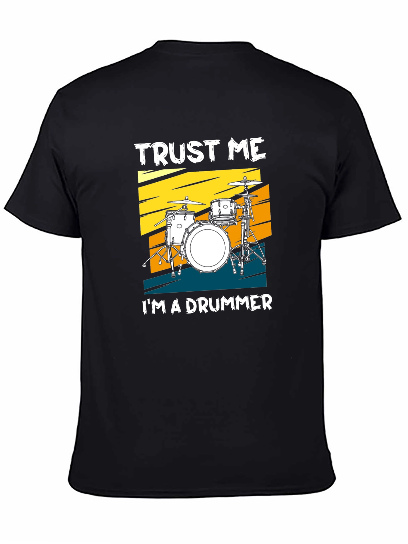 Black Trust Me I'm A Drummer T-Shirt view 4