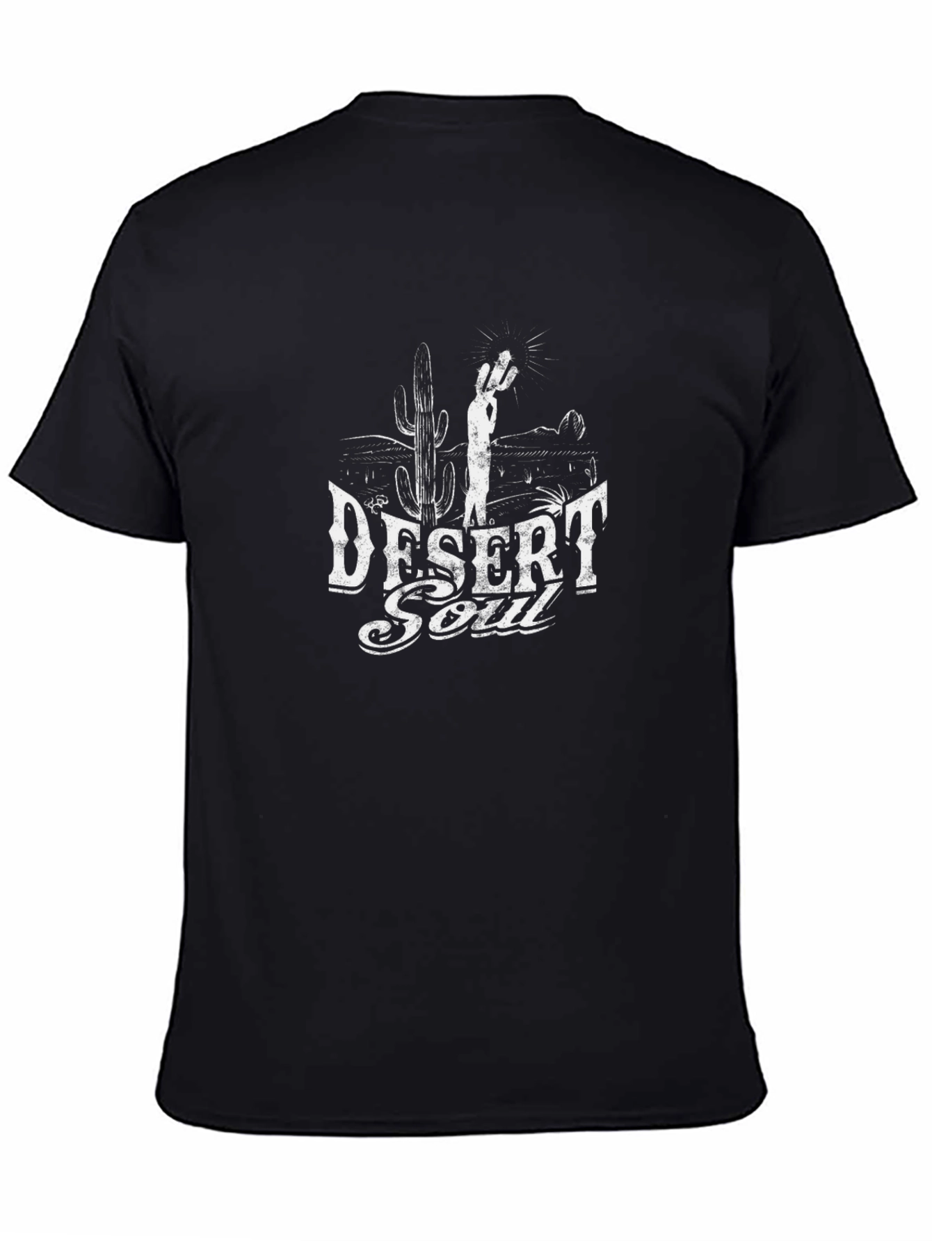 Black Desert Soul Graphic Tee - Black Casual T-Shirt view 4