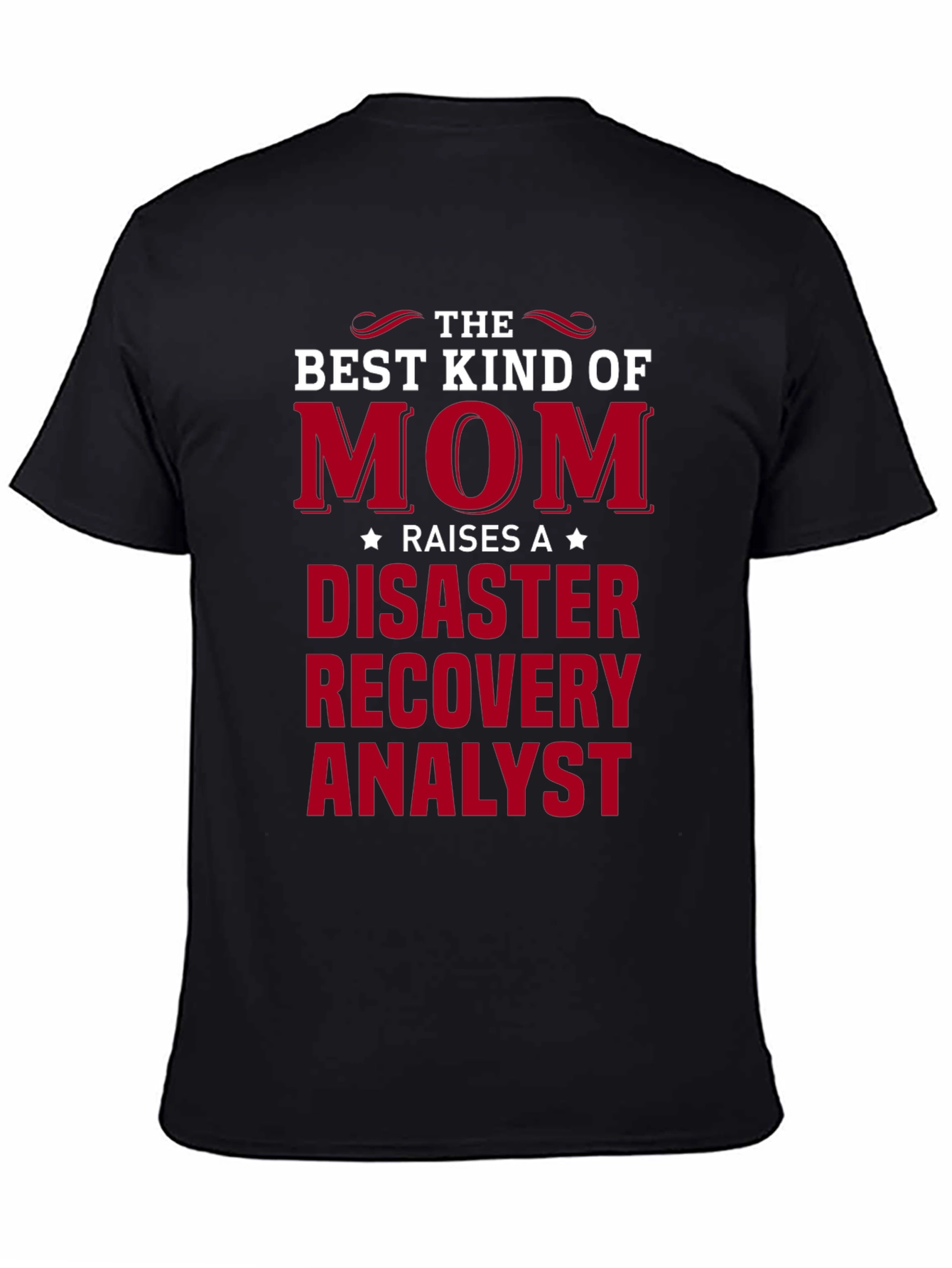 Black Disaster Recovery Analyst Mom T-Shirt view 4