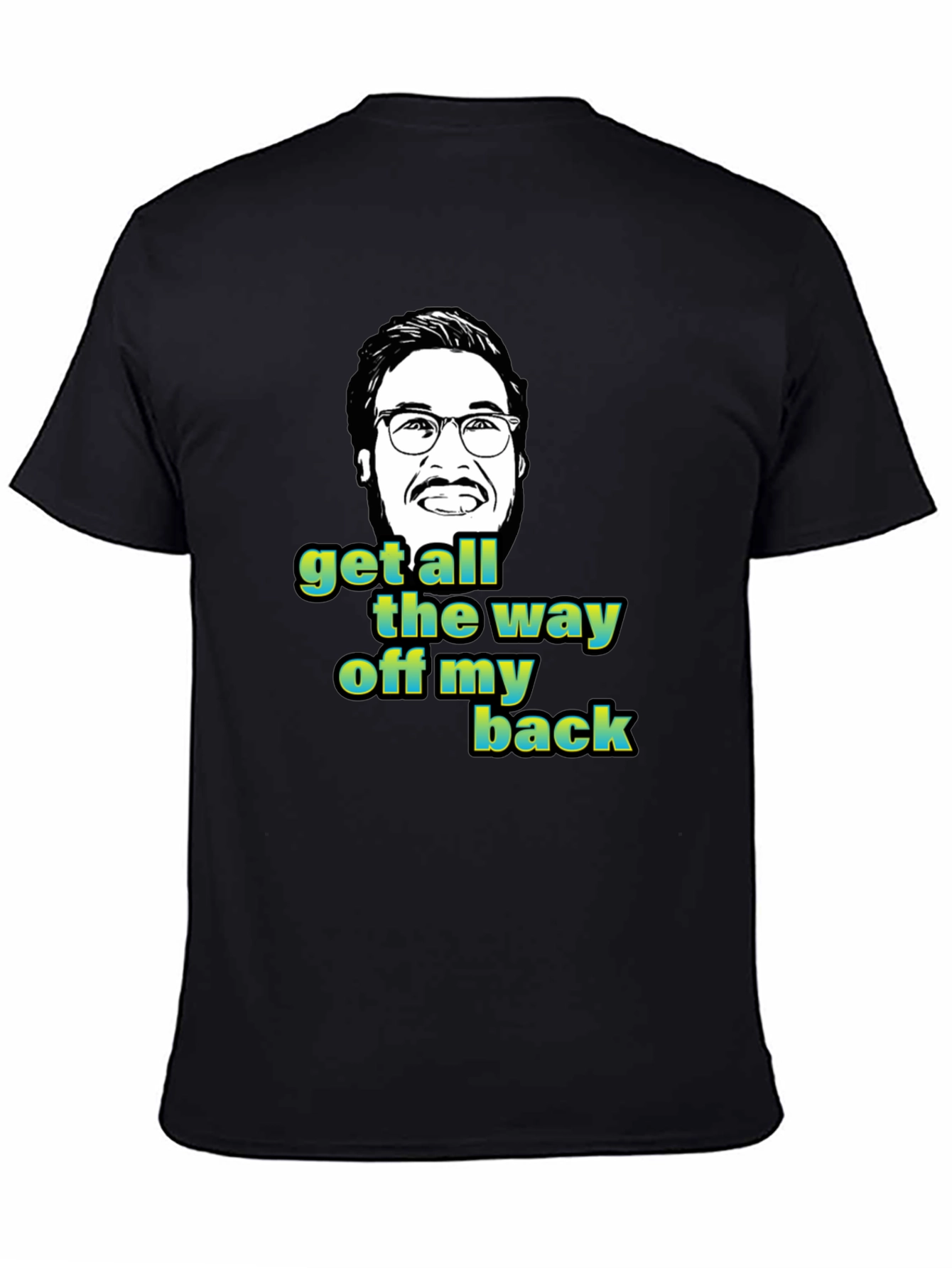Black Funny "Get Off My Back" Graphic Tee view 4