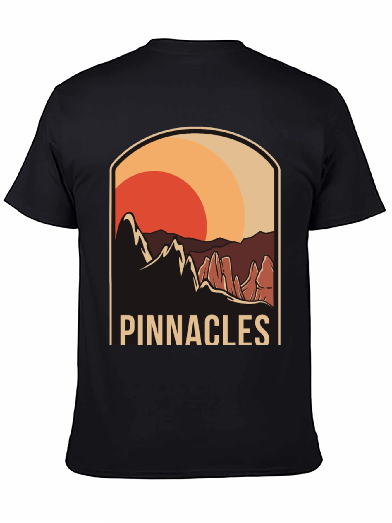 Black Pinnacles Graphic Tee - Nature Inspired Design view 4