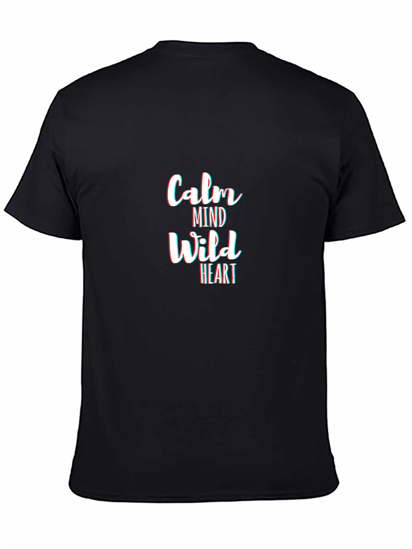 Black Calm Mind Wild Heart Black Graphic Tee view 4