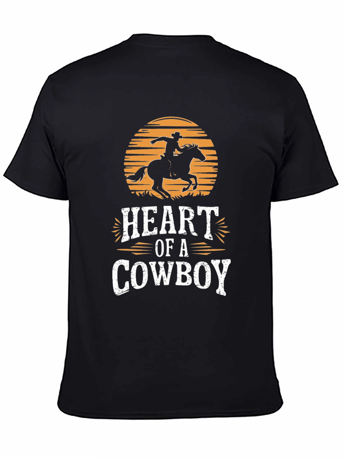 Black Heart of a Cowboy Graphic T-Shirt view 4