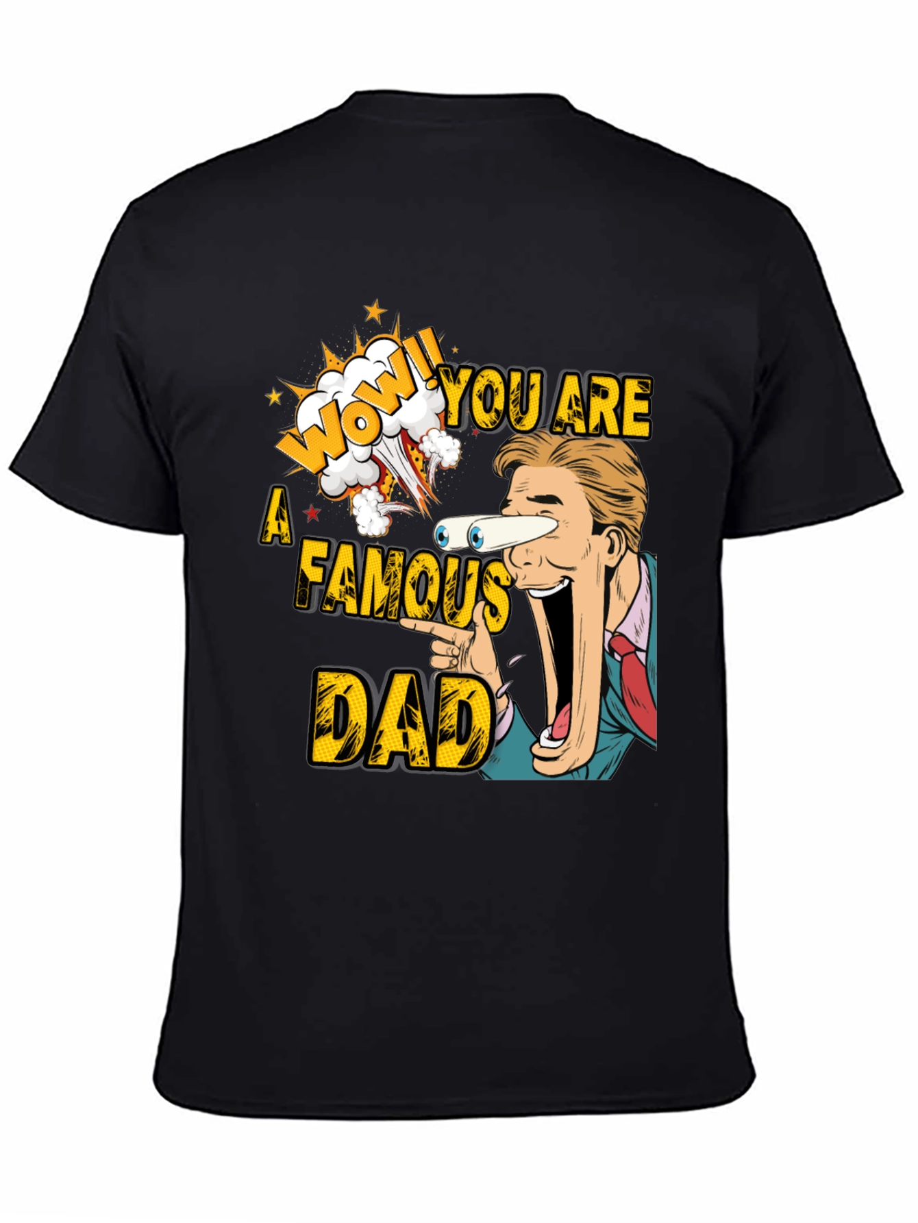 Black Funny Famous Dad T-Shirt  view 4
