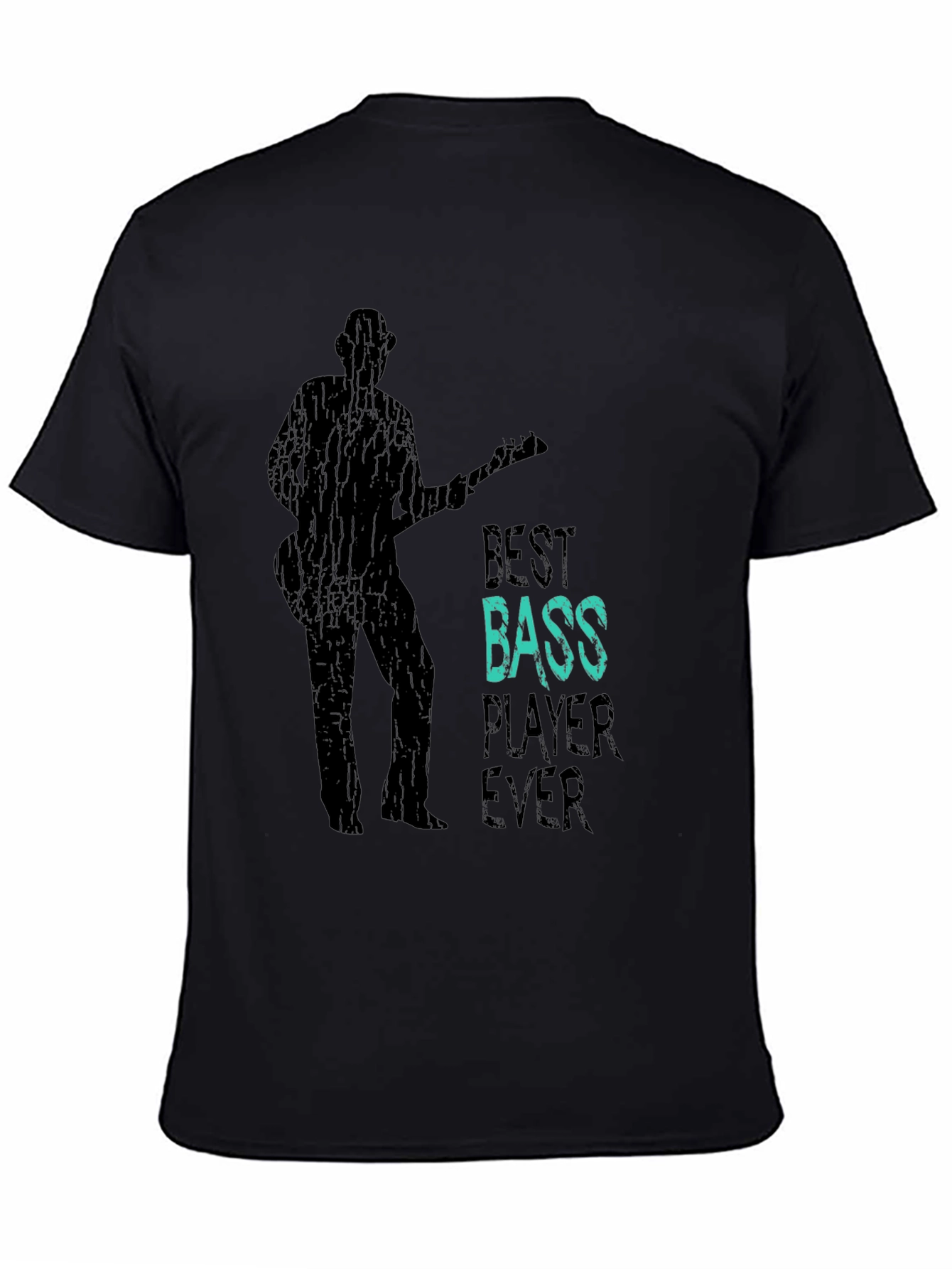 Black Best Bass Player Ever Graphic T-Shirt view 4